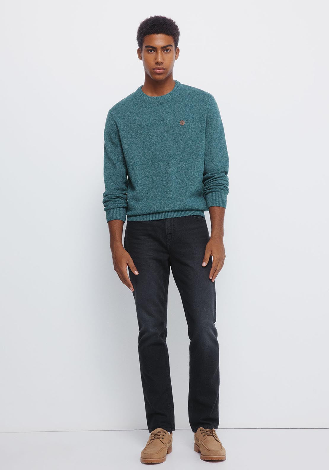 Springfield Plain Fantasy Twisted Jumper - Blue 5 Shaws Department Stores