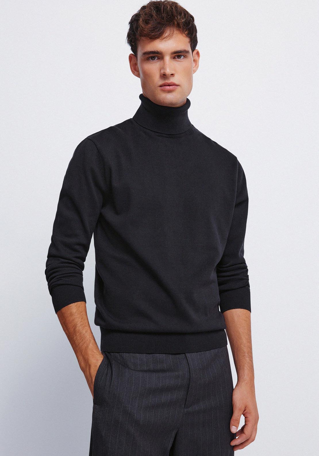 Springfield Turtle Neck Jumper - Black 1 Shaws Department Stores