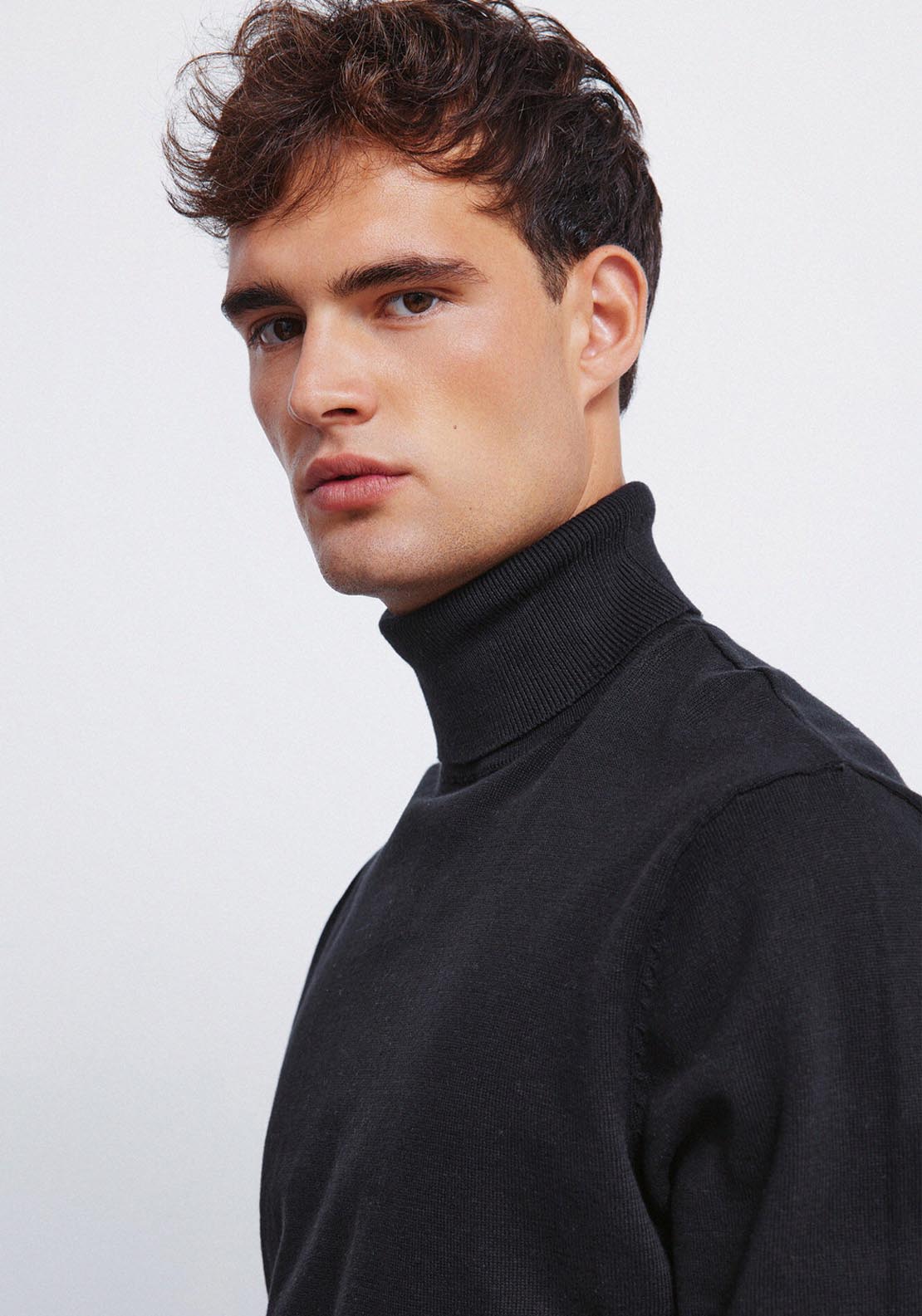 Springfield Turtle Neck Jumper - Black 3 Shaws Department Stores
