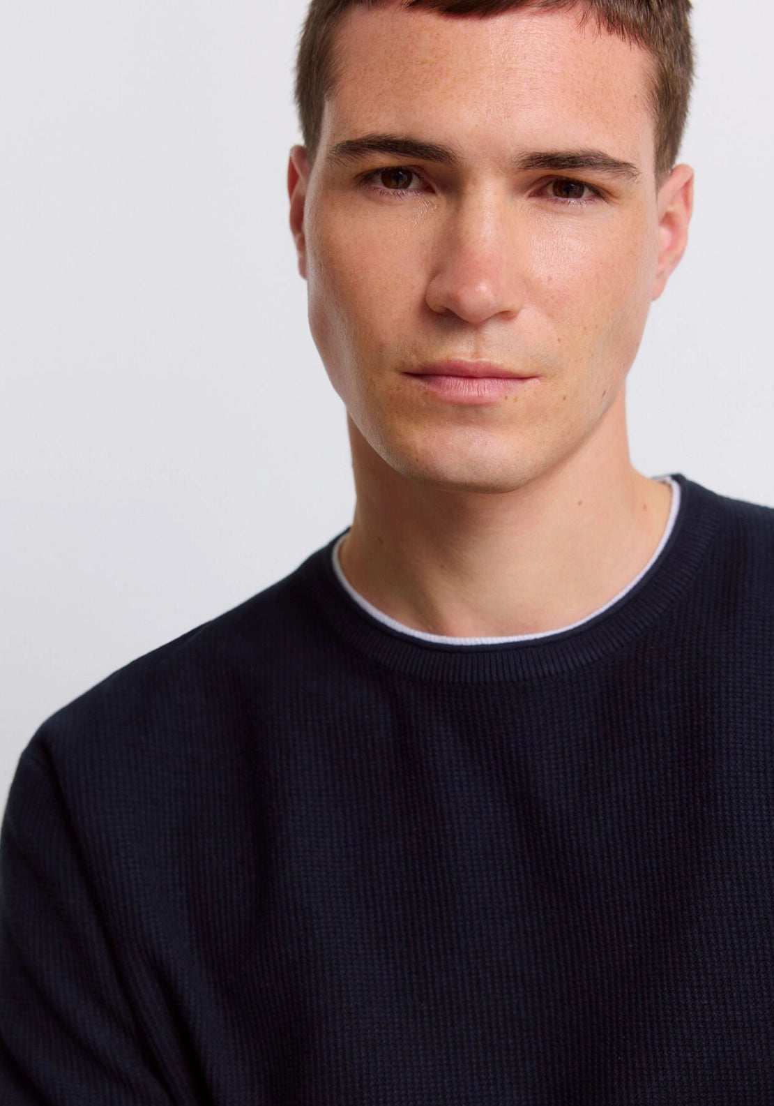 Double Collar Knit - Blue