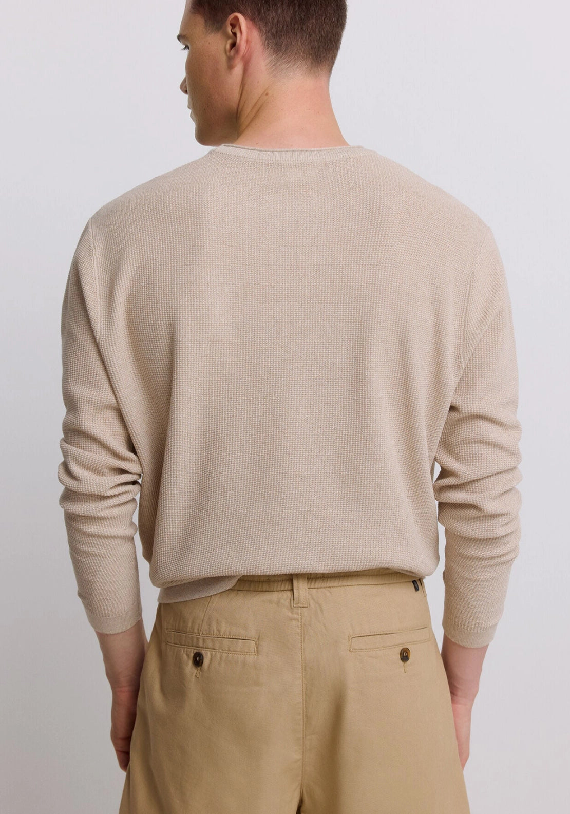 Double Collar Knit - Beige