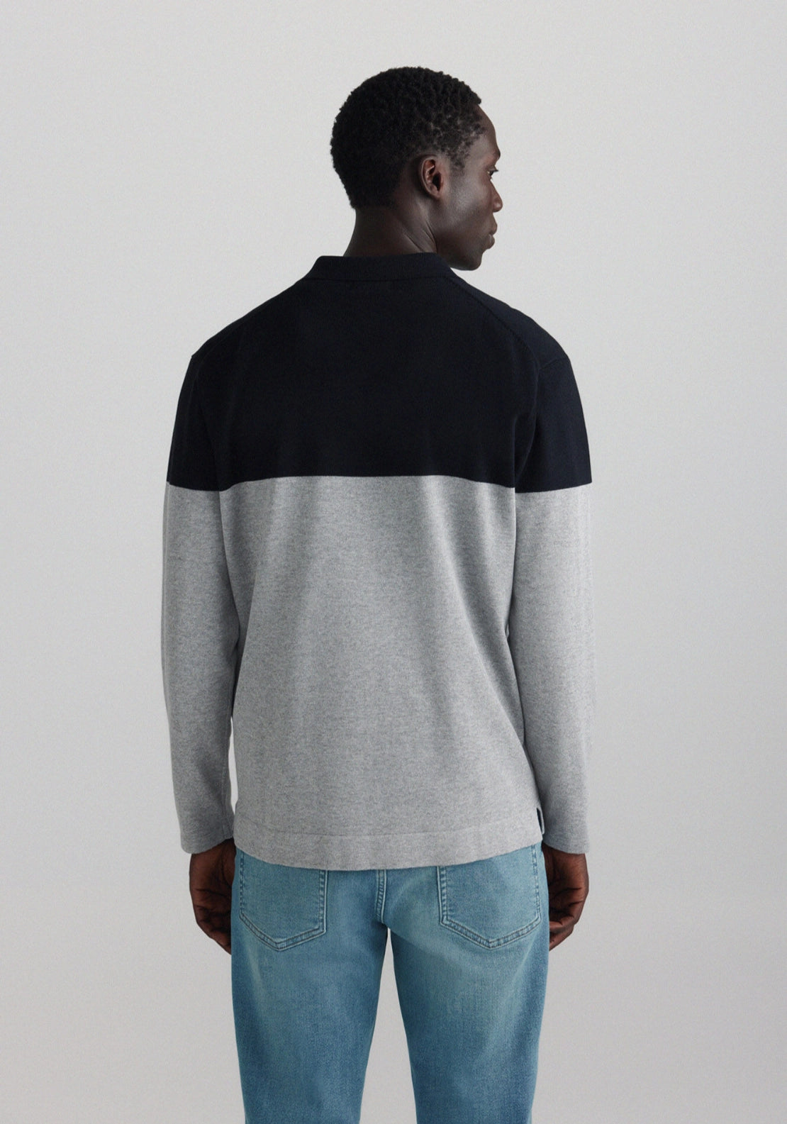 Colourblock Polo - Navy