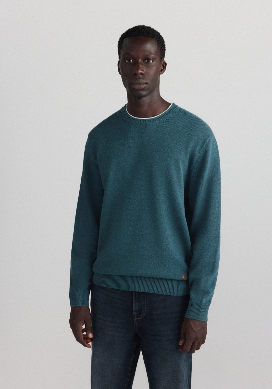 Double Collar Knitwear - Blue