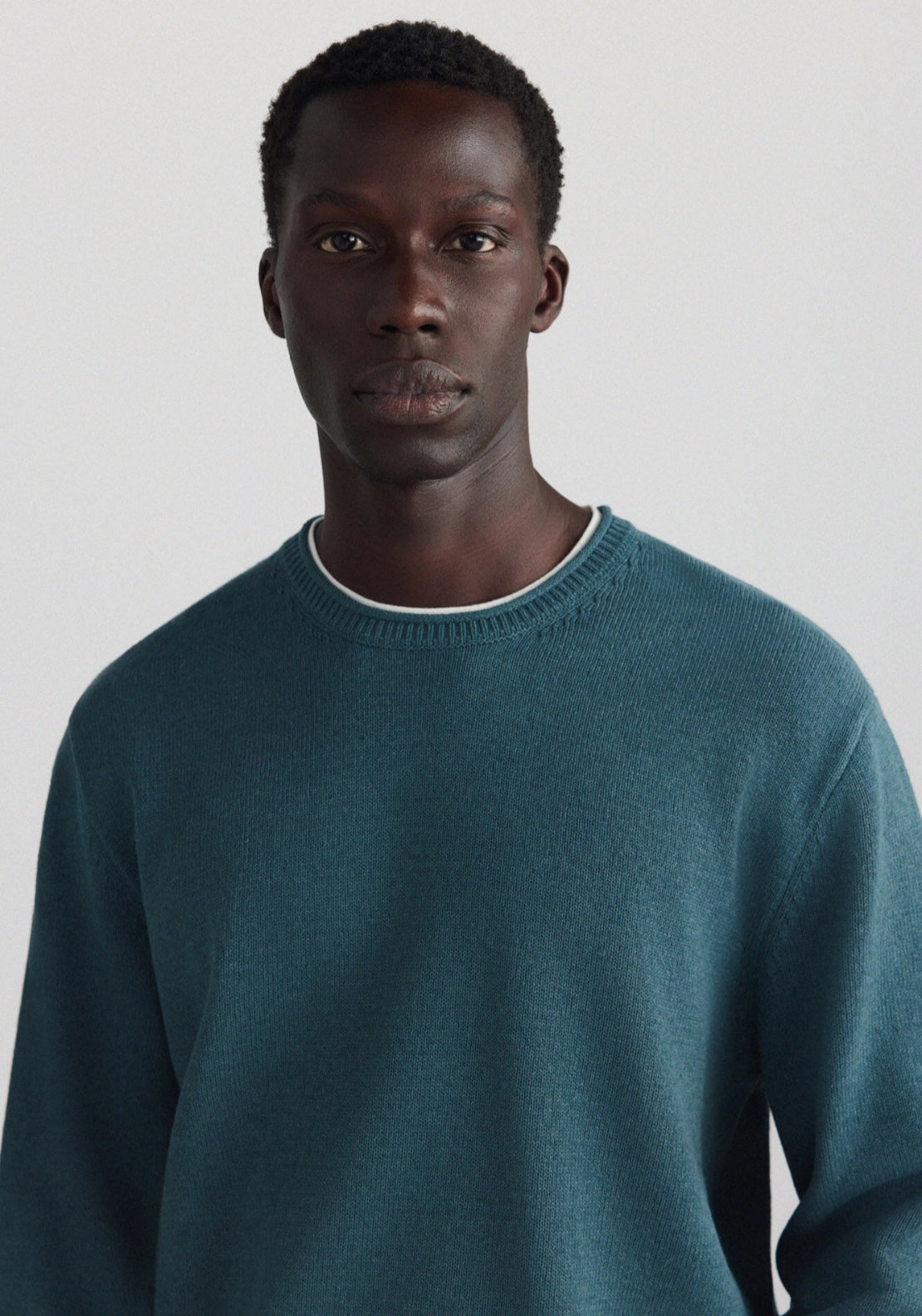 Double Collar Knitwear - Blue
