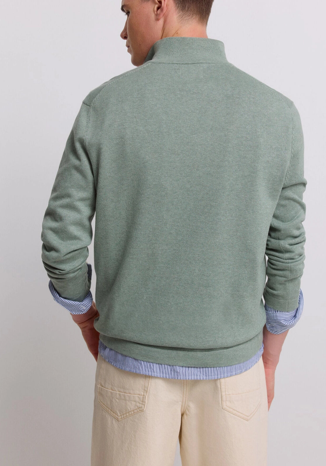 Half Zip Knit - Green