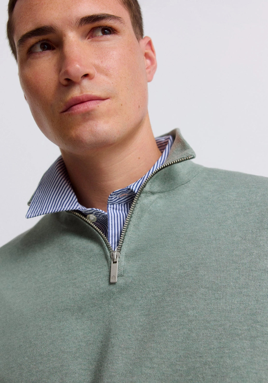 Half Zip Knit - Green