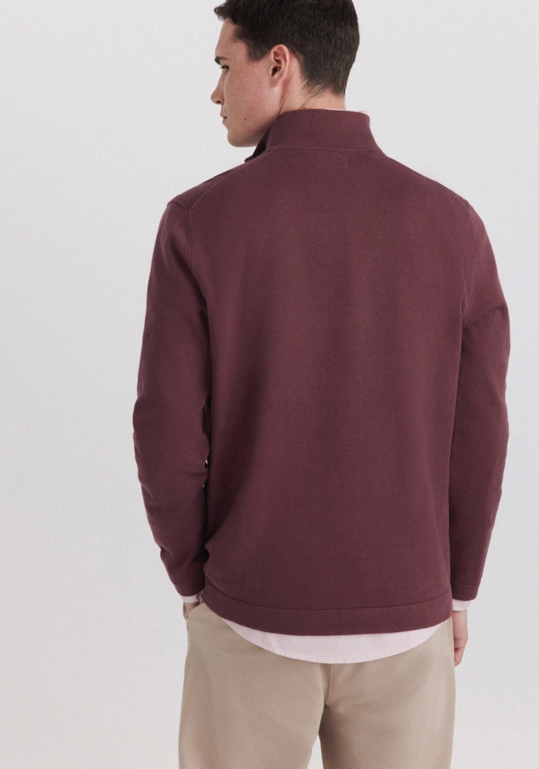 Half Zip Knit - Red