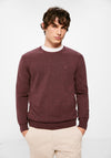 Essential jumper with elbow patches - Wine