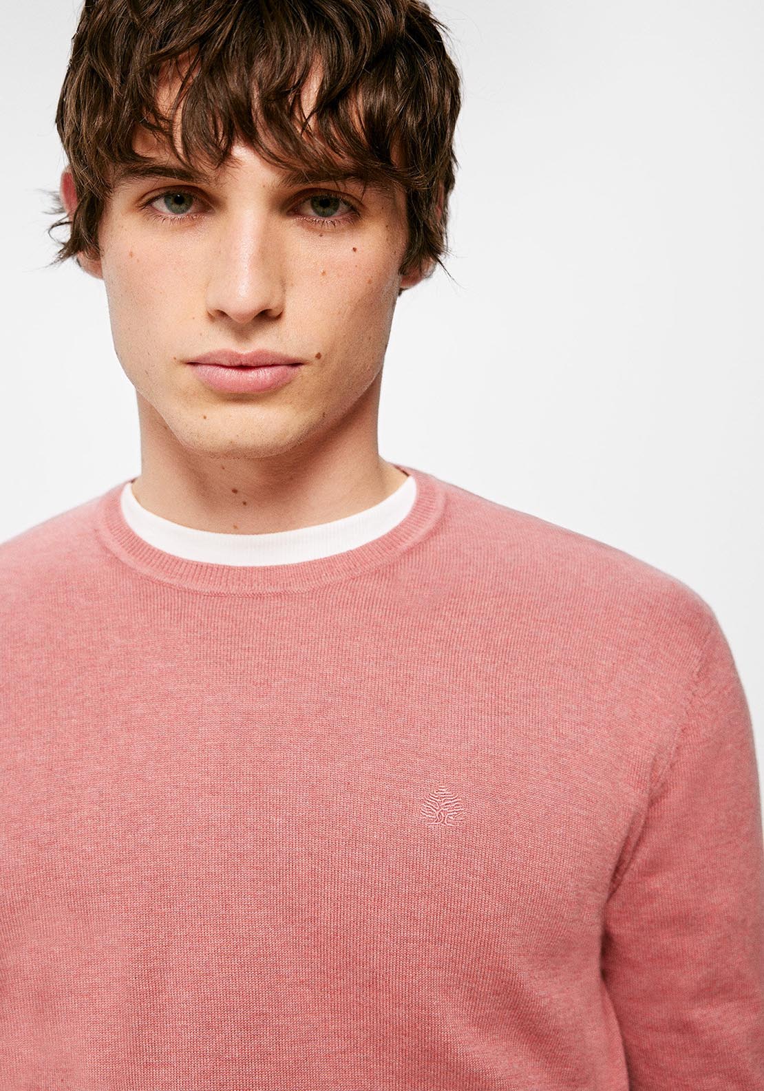 Springfield Essential jumper with elbow patches - Pink 4 Shaws Department Stores