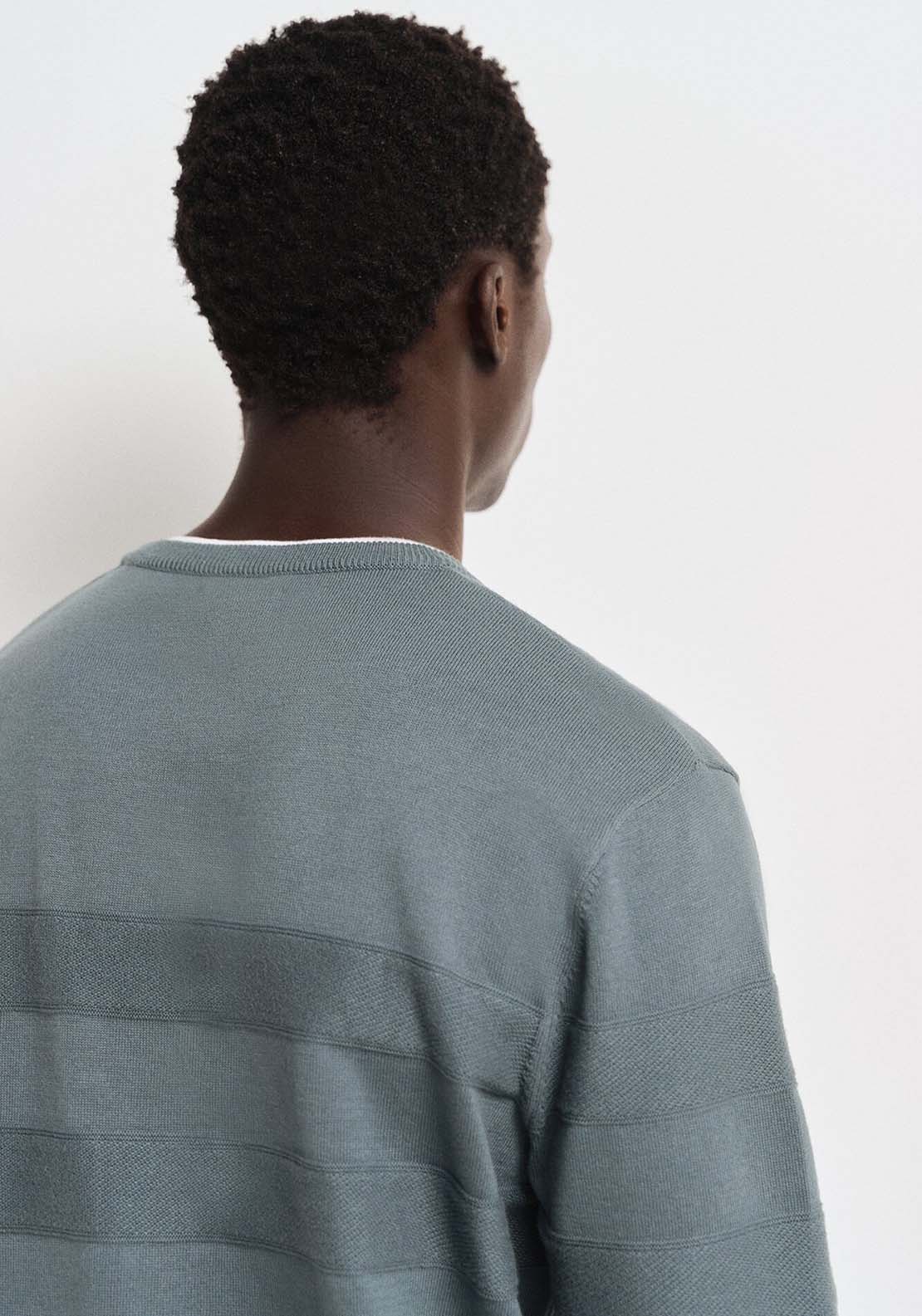 Springfield Double collar jumper - Blue 4 Shaws Department Stores