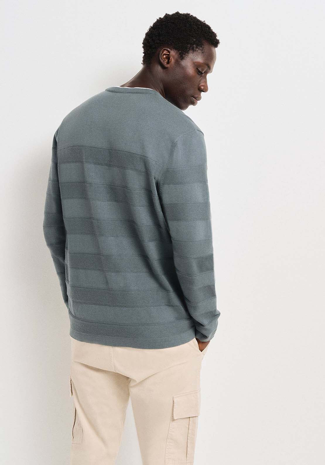 Springfield Double collar jumper - Blue 2 Shaws Department Stores