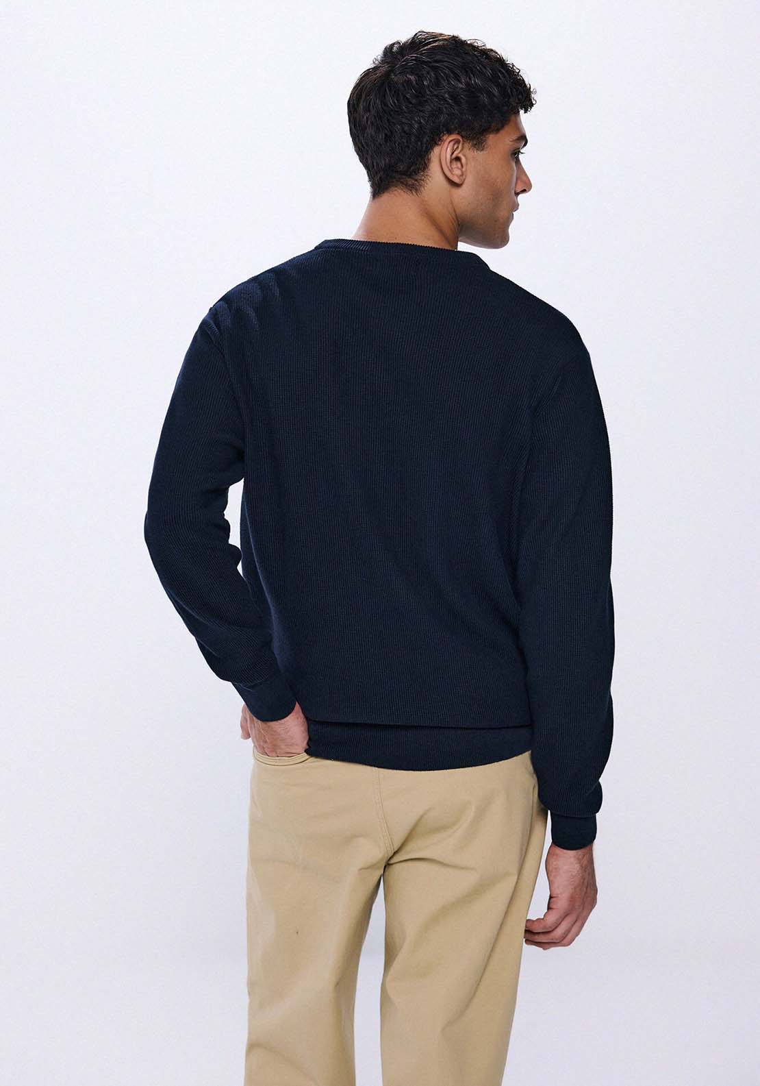 Springfield Round Neck Jumper - Navy 2 Shaws Department Stores