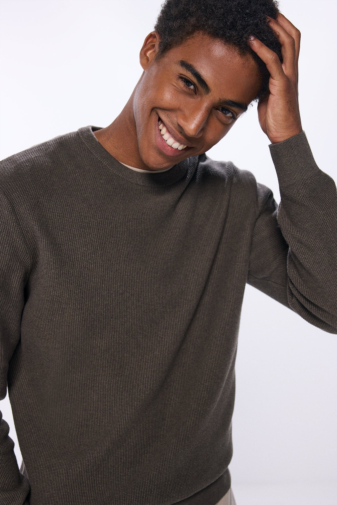Springfield Textured Jumper - Tan 4 Shaws Department Stores