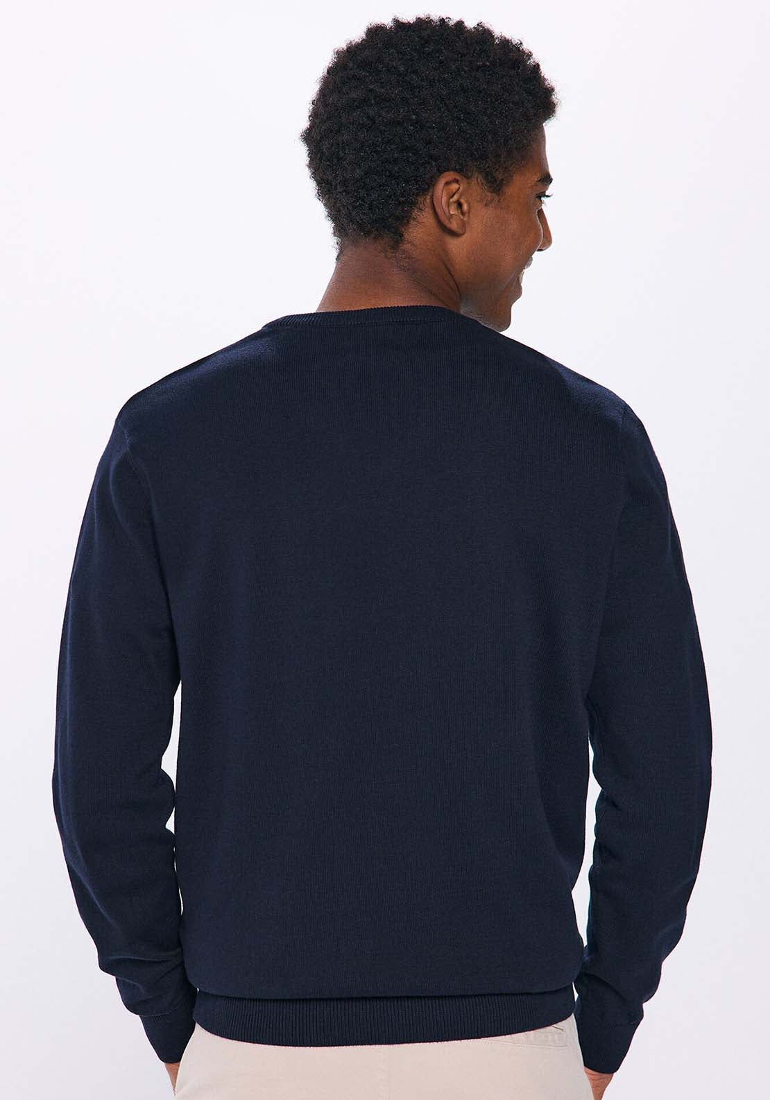 Springfield Essential V-neck jumper - Navy 2 Shaws Department Stores
