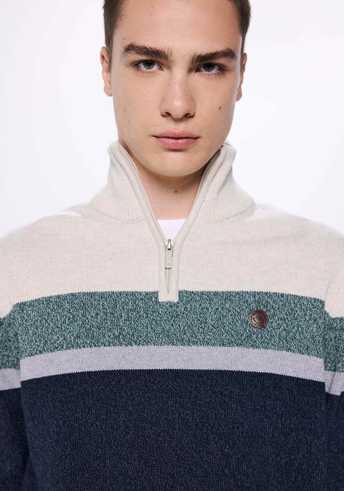 Springfield Long Sleeve Sweater - Navy 4 Shaws Department Stores
