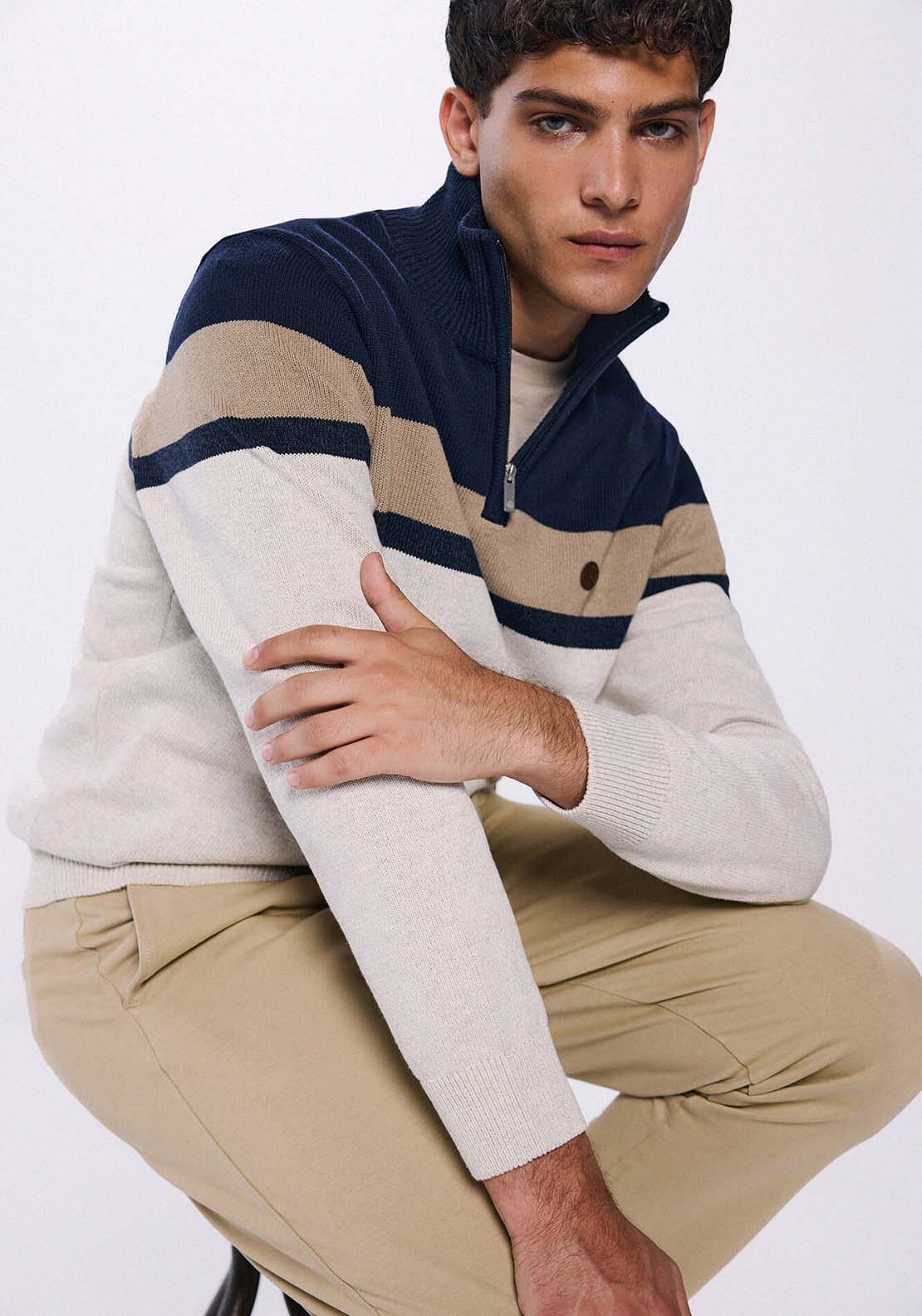 Springfield Long Sleeve Sweater - Grey 3 Shaws Department Stores