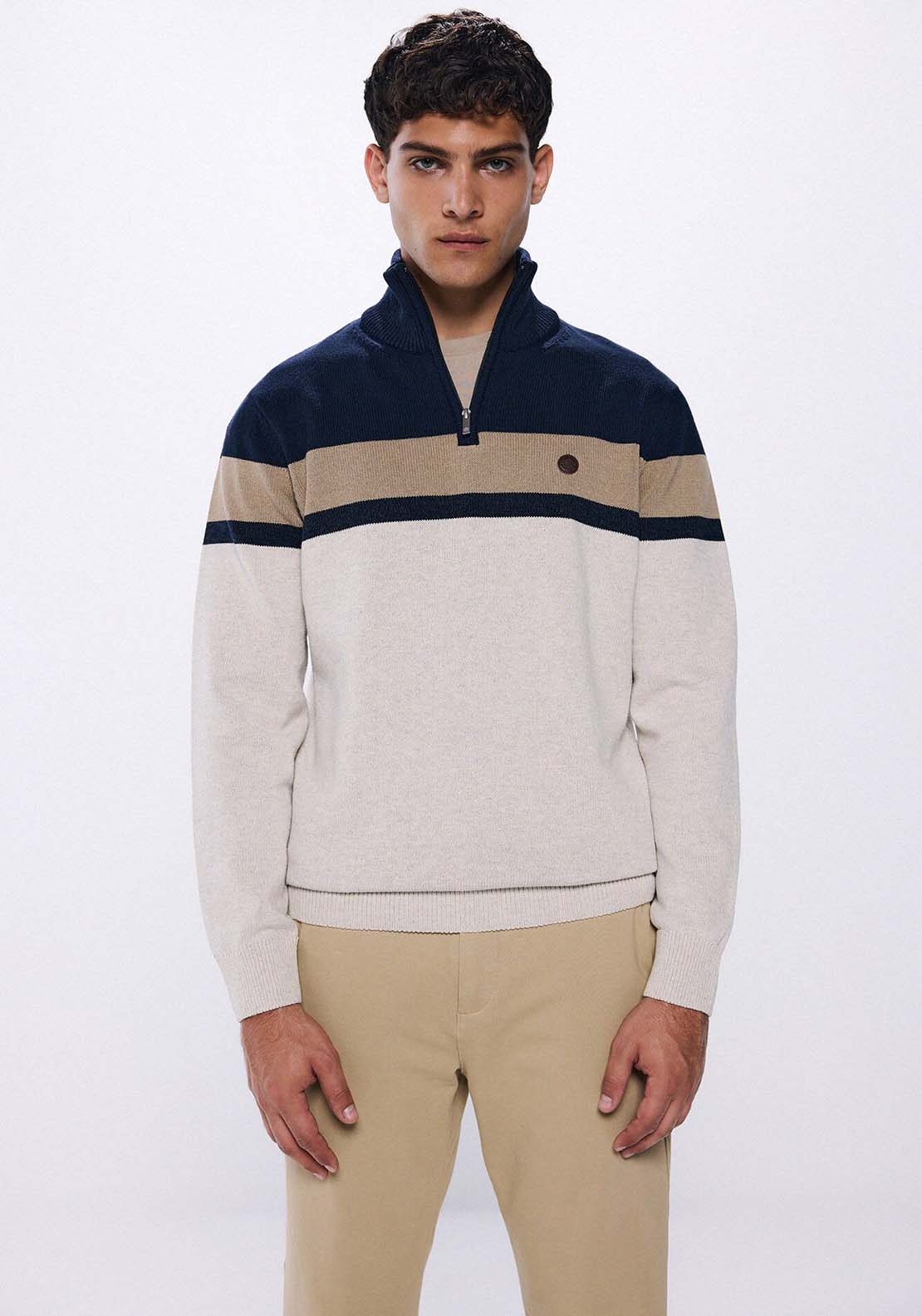 Springfield Long Sleeve Sweater - Grey 1 Shaws Department Stores