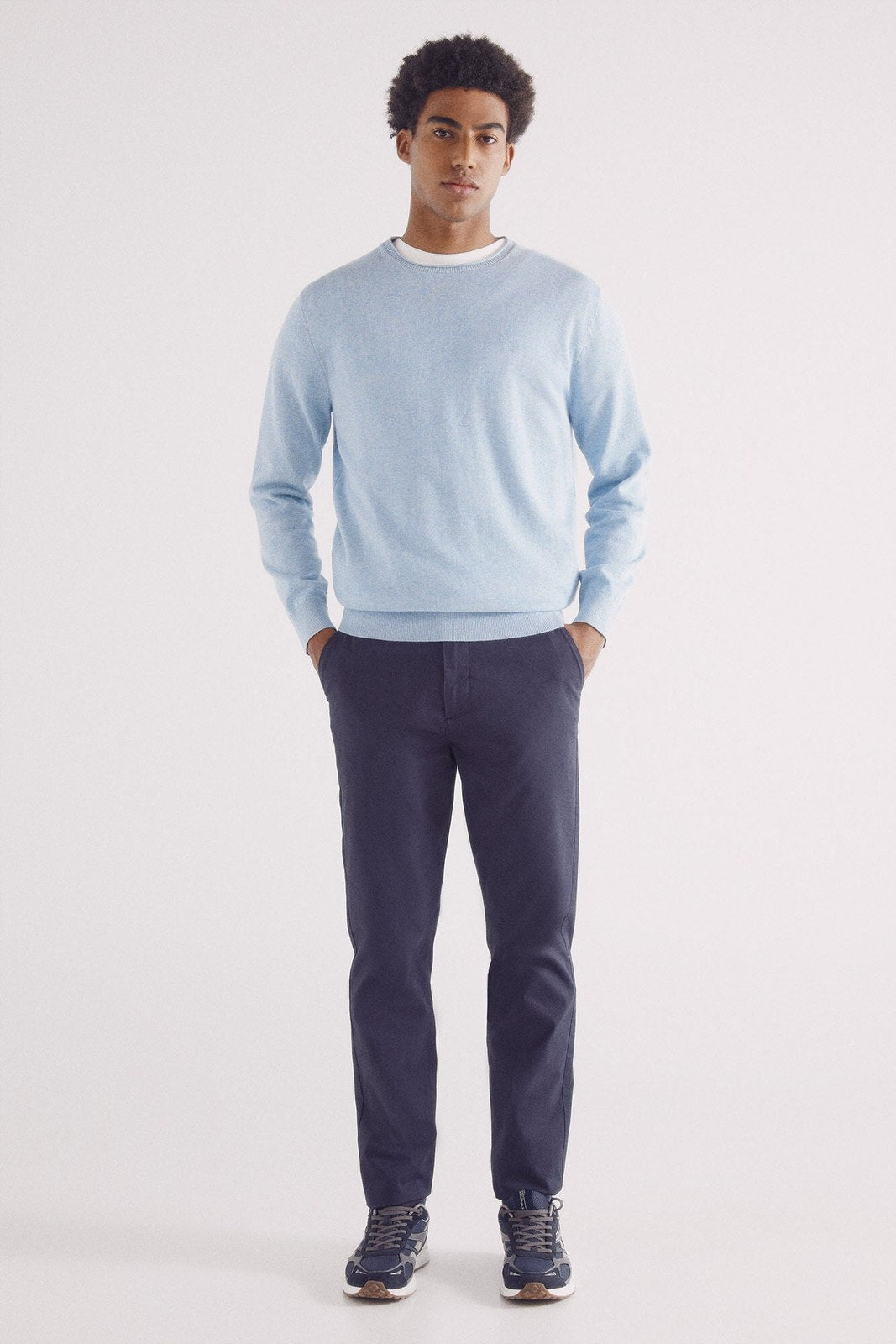 Springfield Essential jumper - Blue 2 Shaws Department Stores