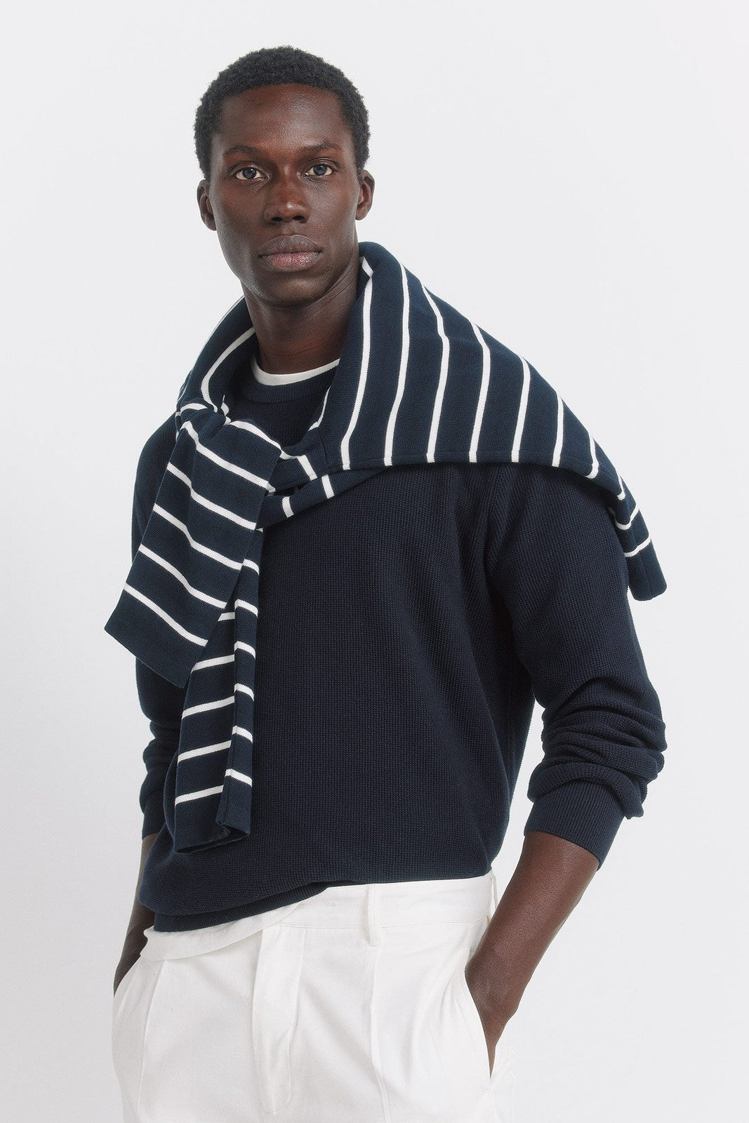 Basic Structured Knit - Navy