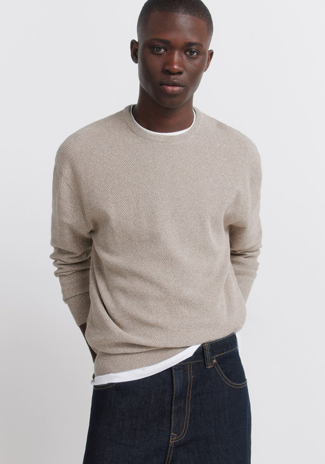 Double Knit Jumper - Brown