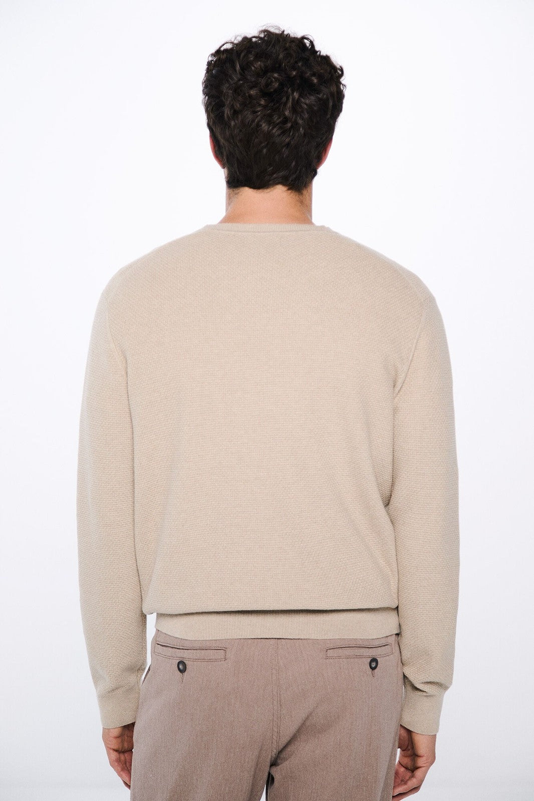 Springfield Textured jumper - Sand 2 Shaws Department Stores