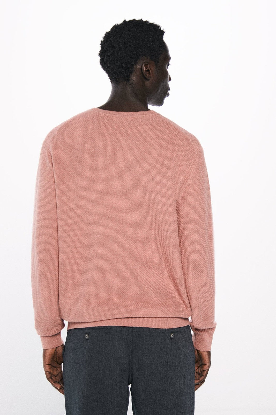 Springfield Textured jumper - Pink 4 Shaws Department Stores