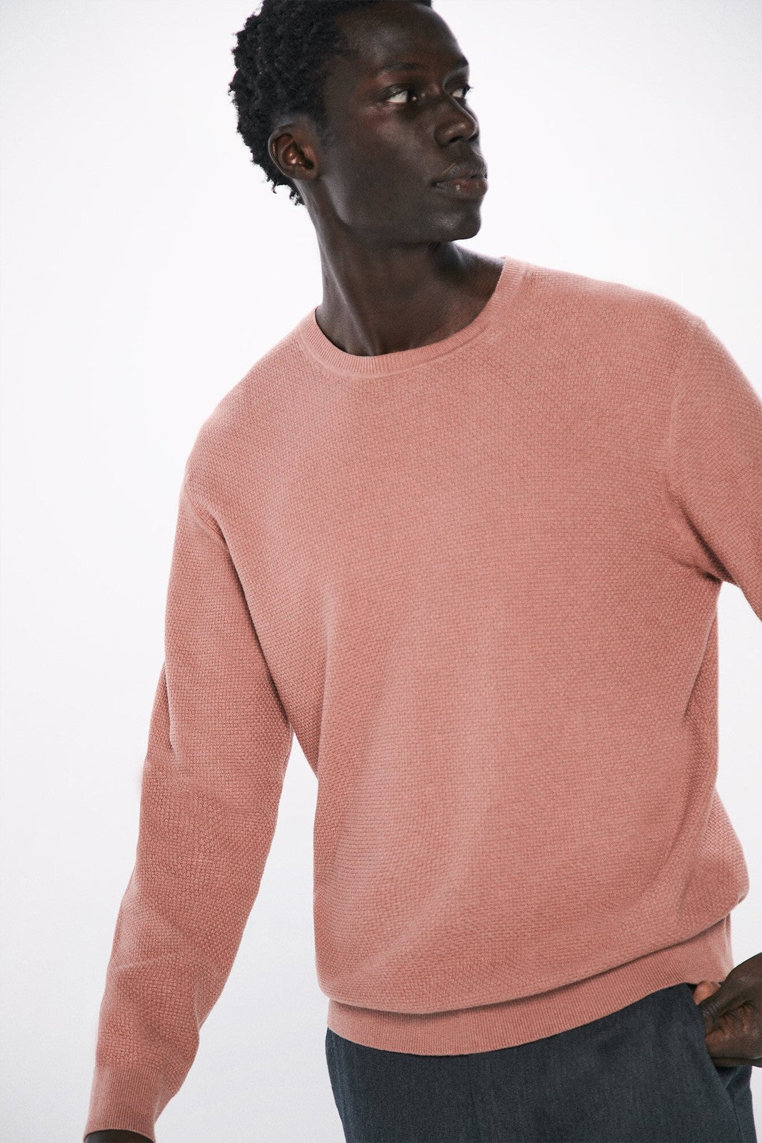 Springfield Textured jumper - Pink 8 Shaws Department Stores