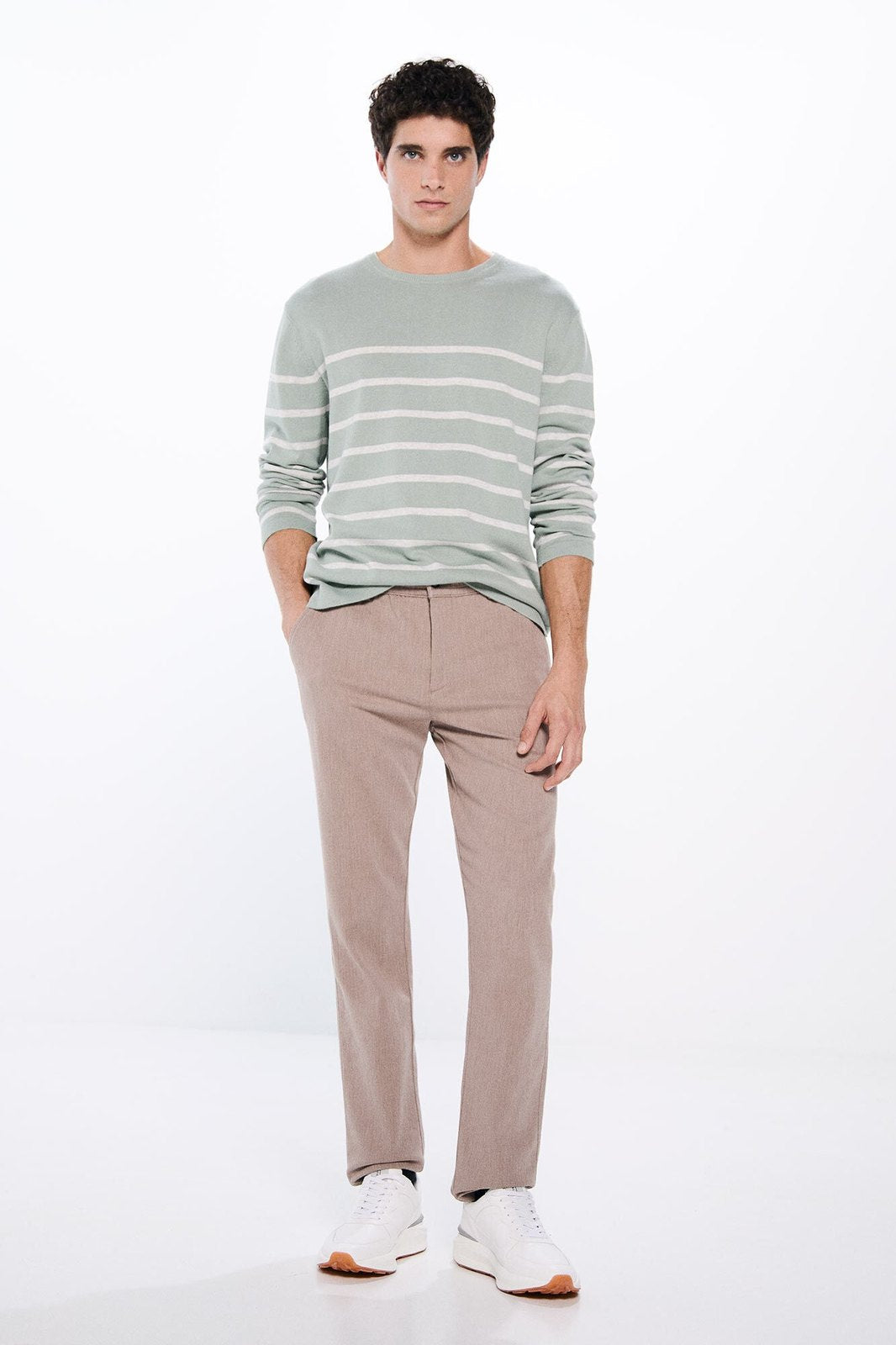 Springfield Striped jumper - Green 2 Shaws Department Stores