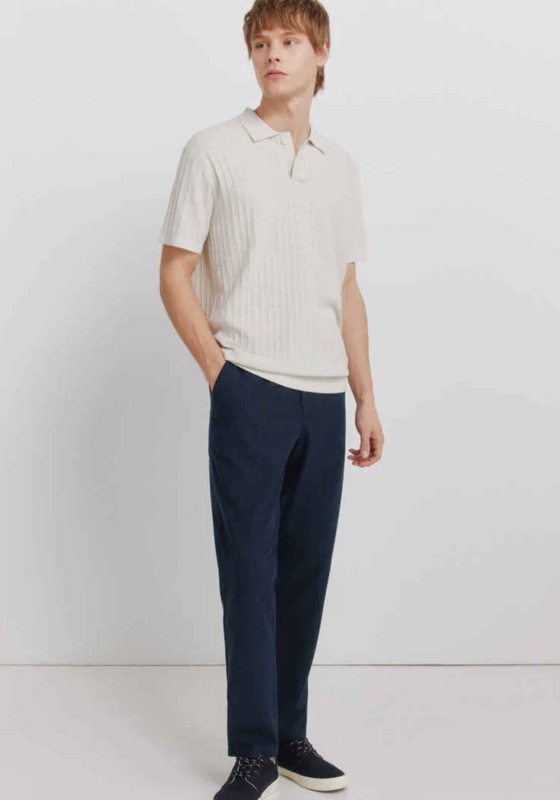 Basic Structured Polo Shirt - Grey / Silver