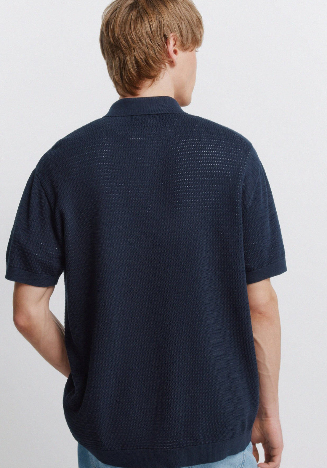 Link Structure Cardigan - Navy