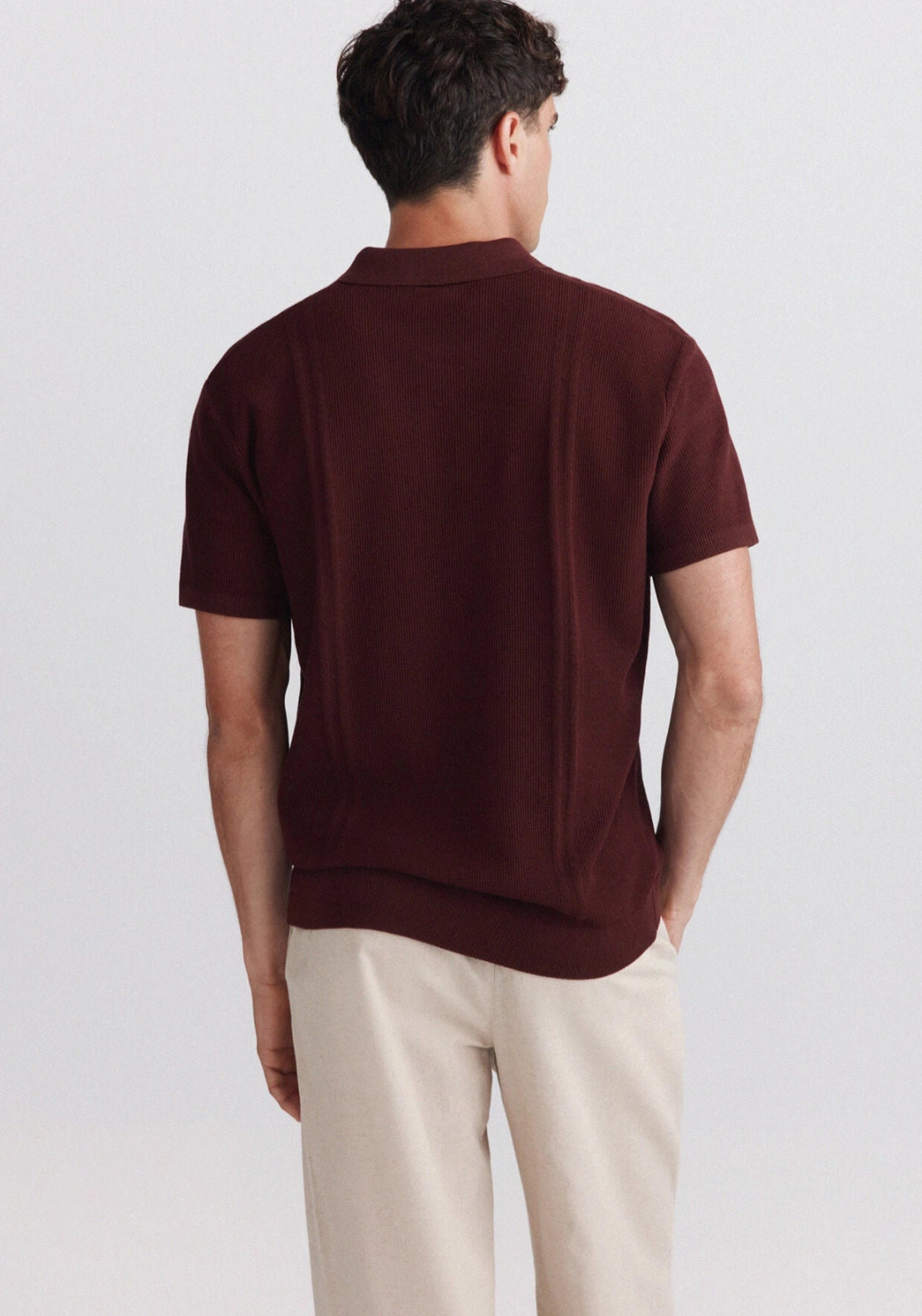 Basic Knit Polo - Orange