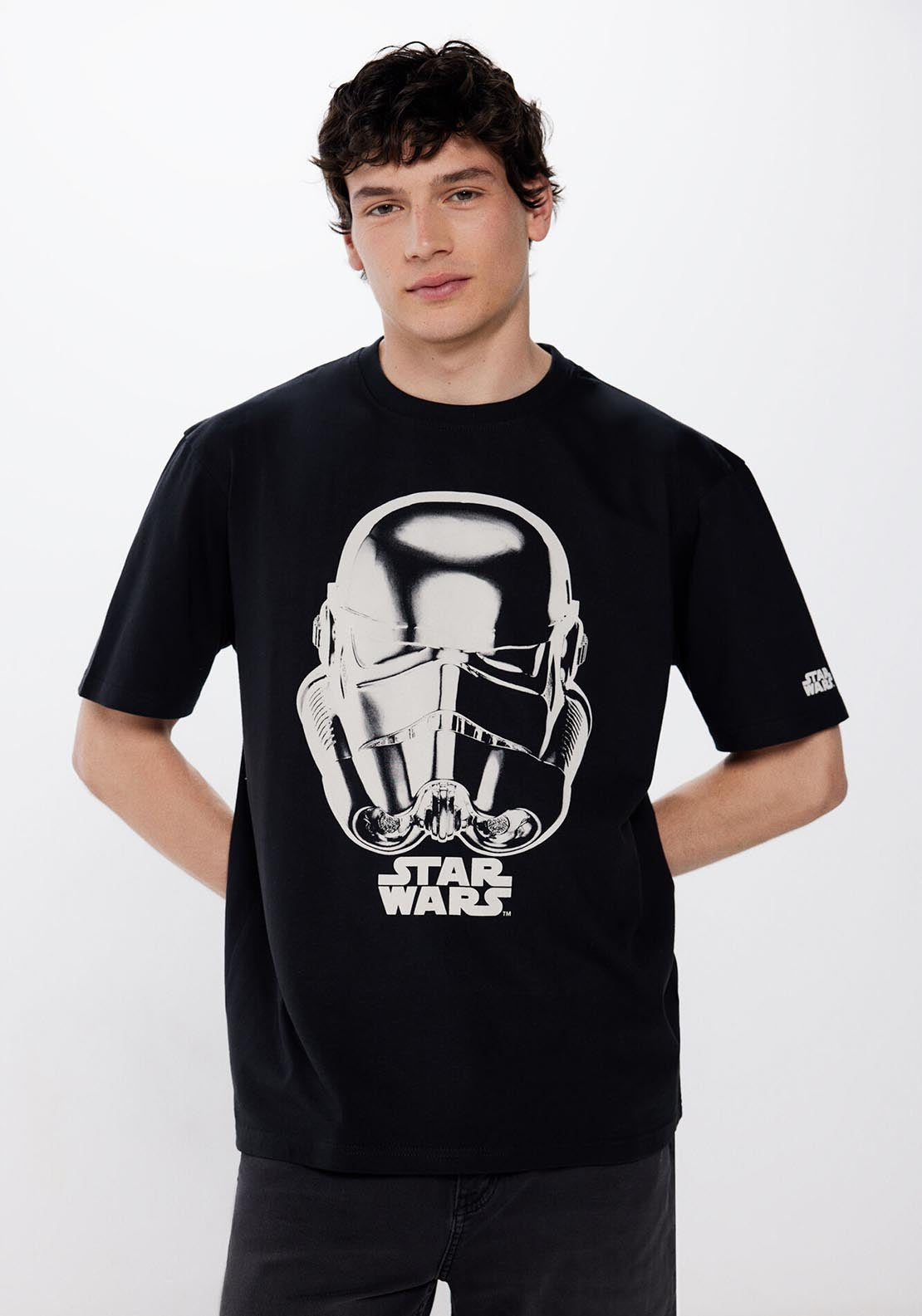 Springfield Stars Wars Helmet T-shirt - Black 1 Shaws Department Stores