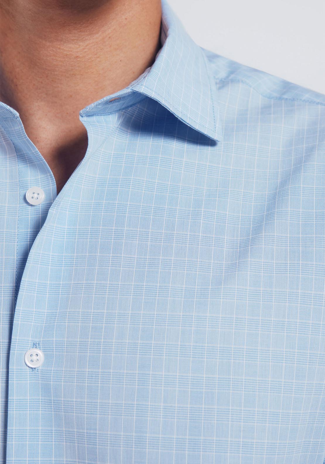 Checked Poplin Shirt - Blue