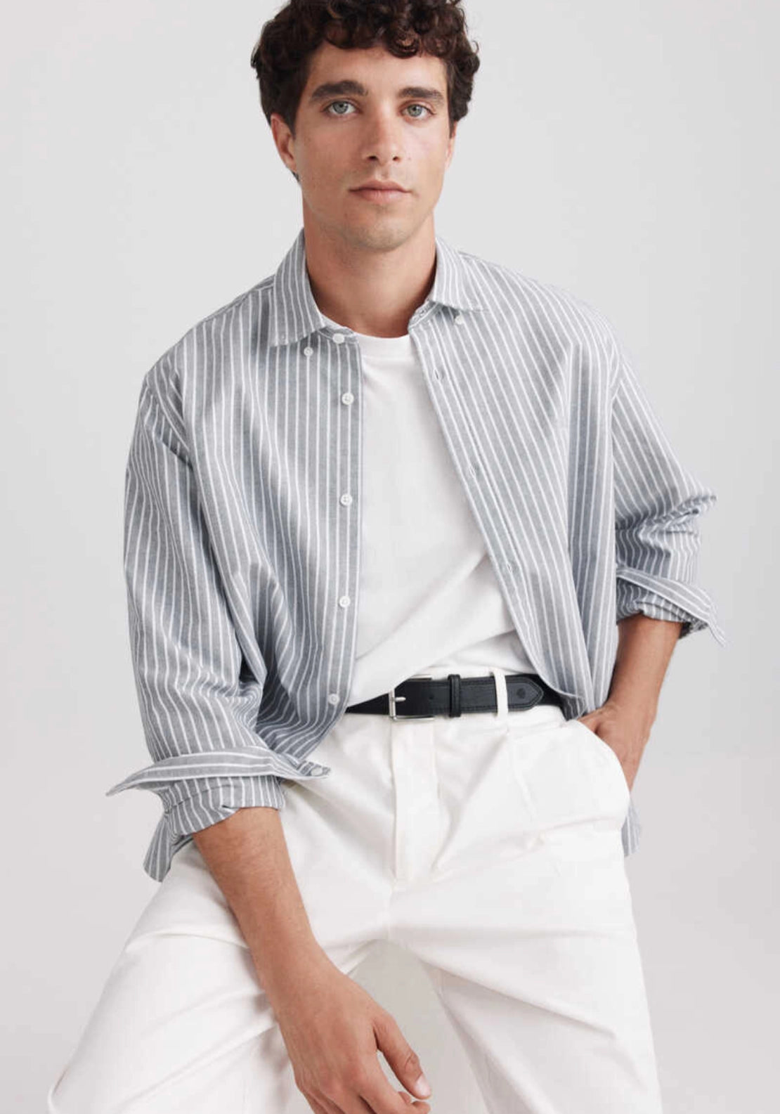 Stripe Oxford Shirt - Blue