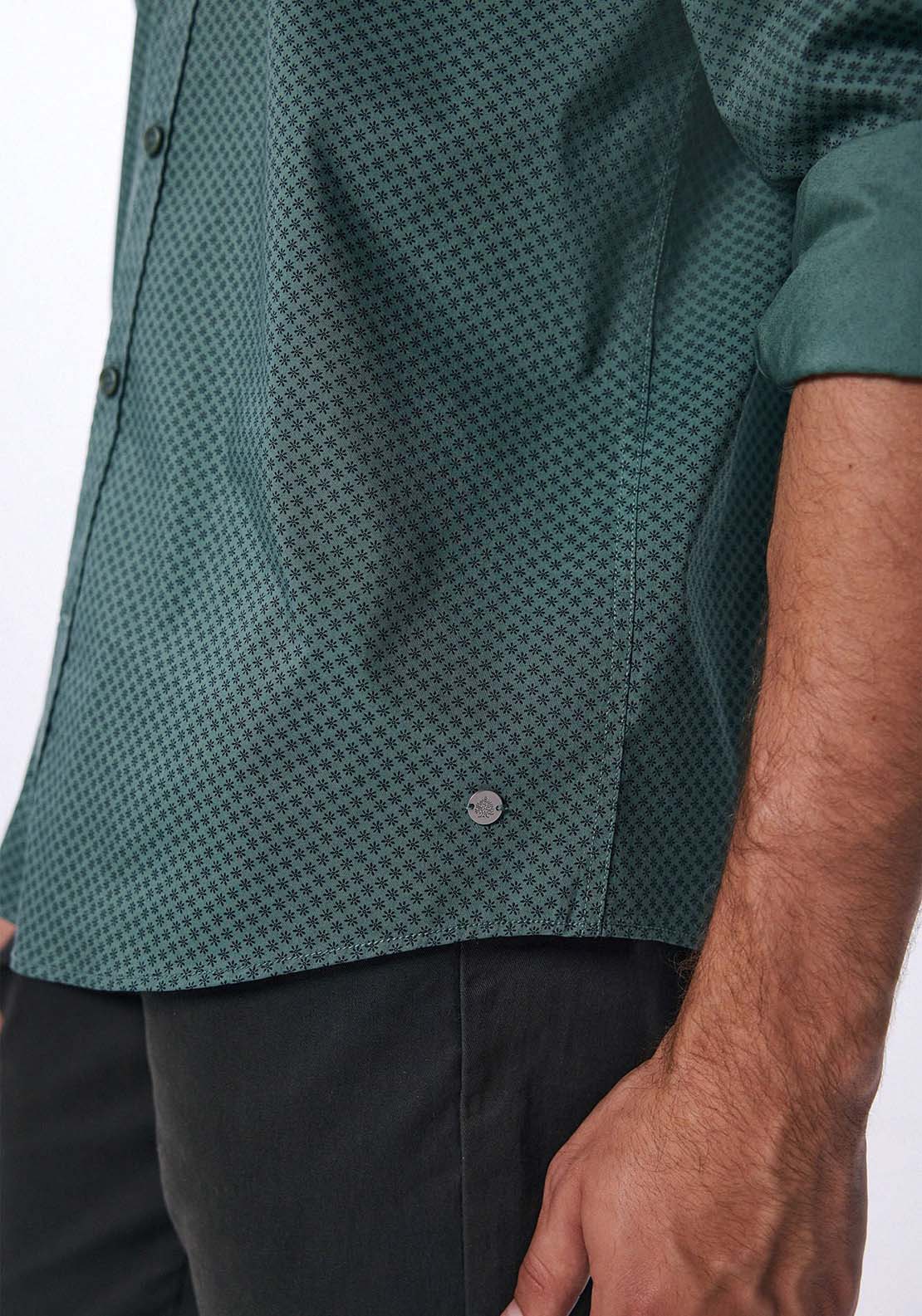 Springfield poplin dress shirt - Green 4 Shaws Department Stores