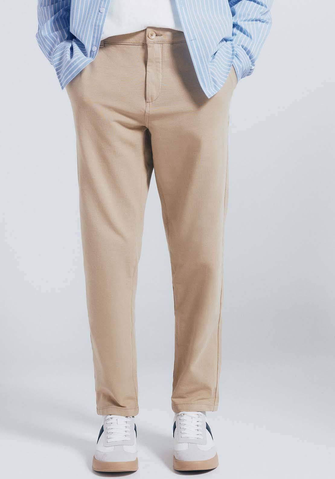Slim Fit Comfort Chinos - Beige/camel