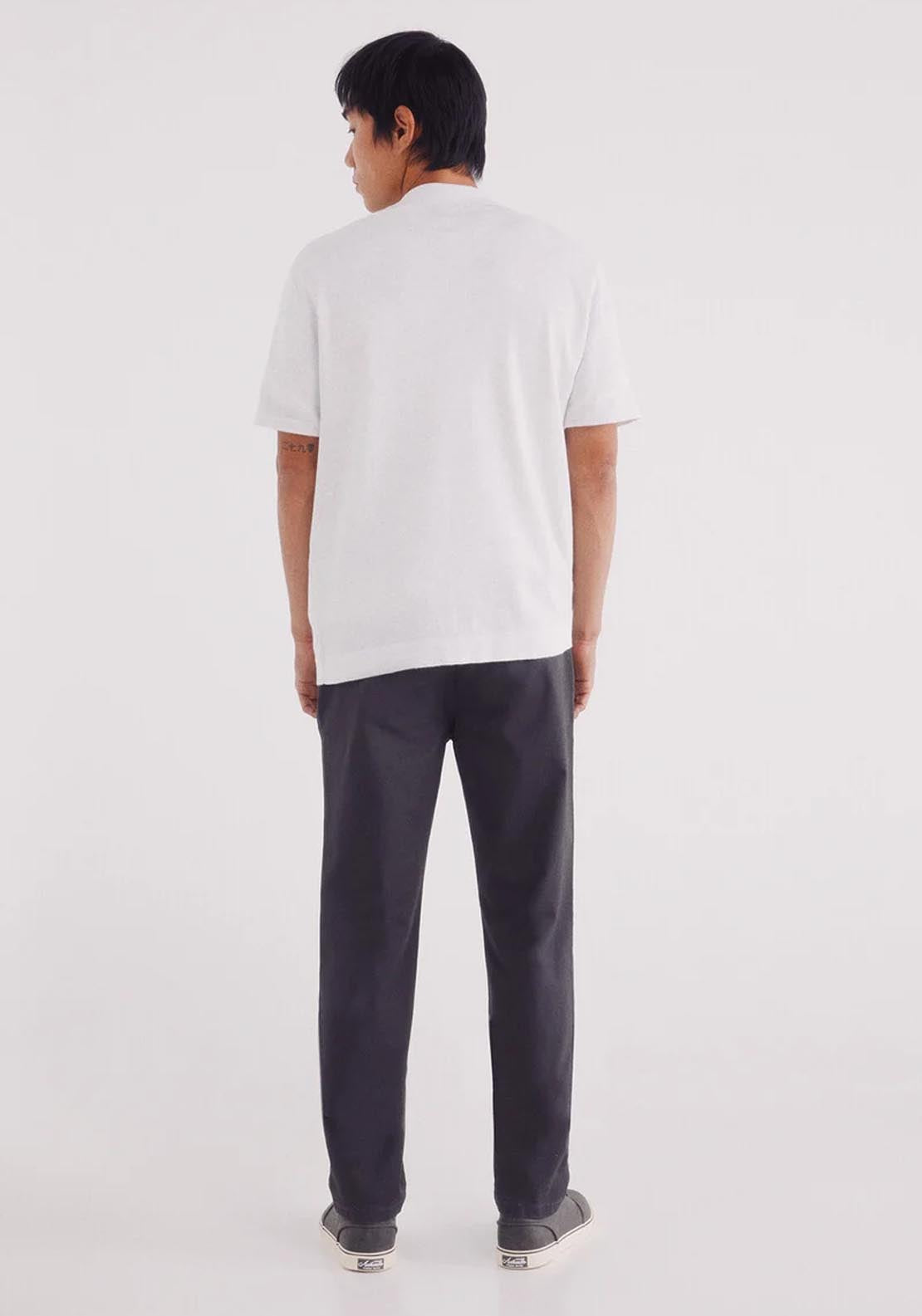 Springfield Slim Fit Micro-Printed Chinos Pants - Grey 2 Shaws Department Stores
