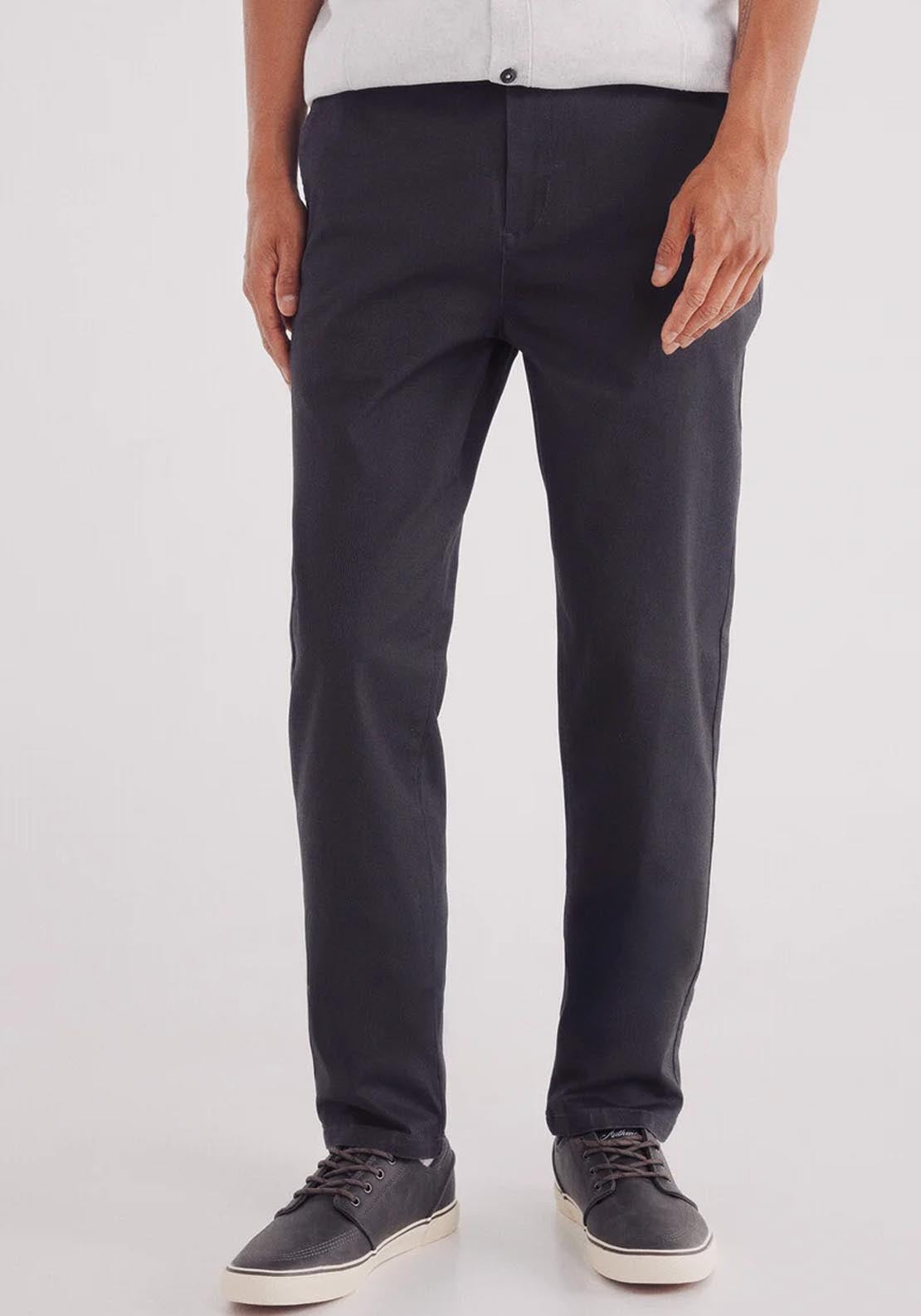 Springfield Slim Fit Micro-Printed Chinos Pants - Grey 1 Shaws Department Stores