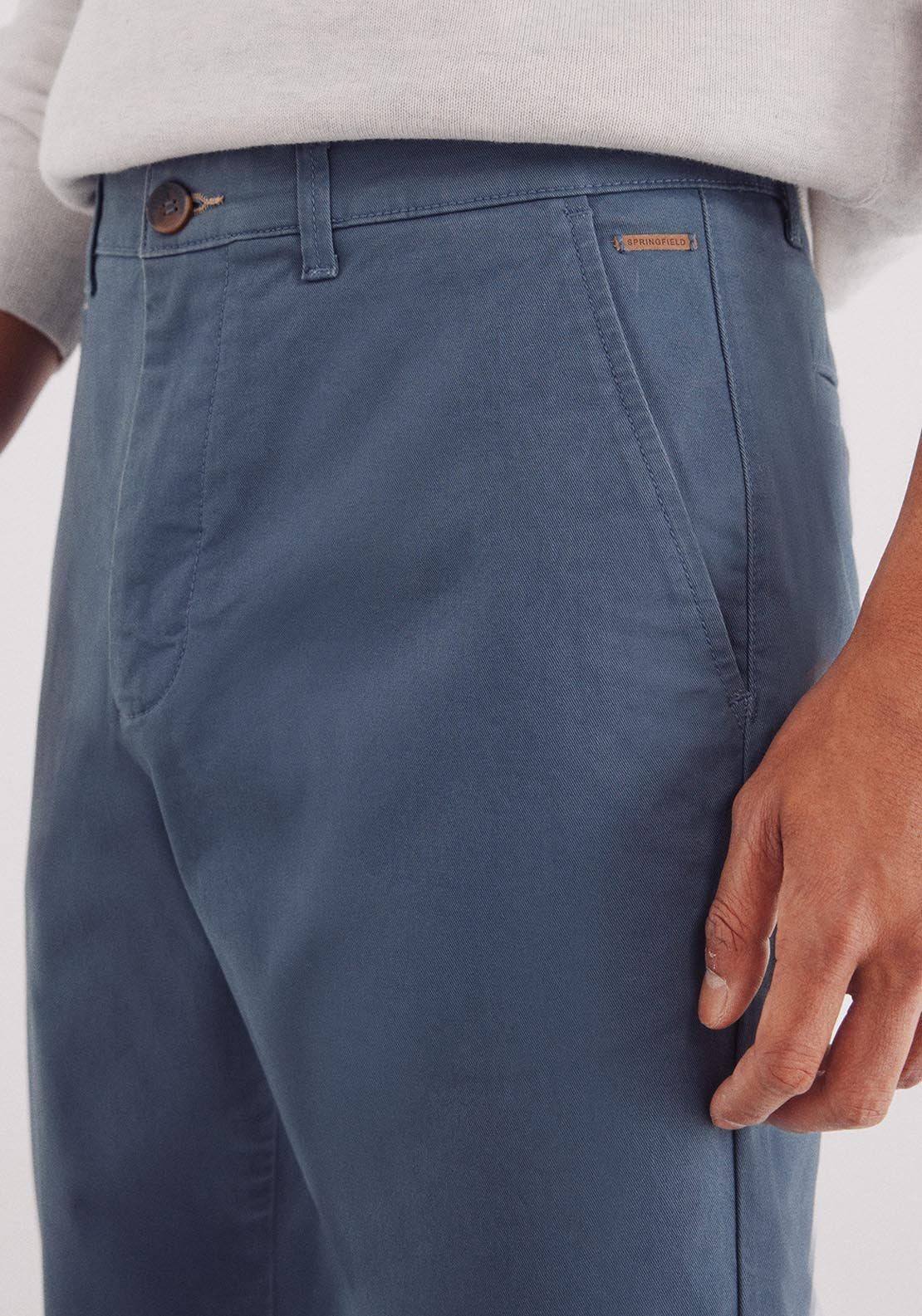 Slim Fit Chinos - Blue