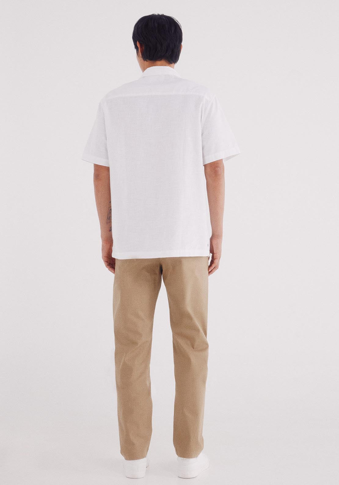 Slim Fit Micro Printed Chino Pants - Beige/camel