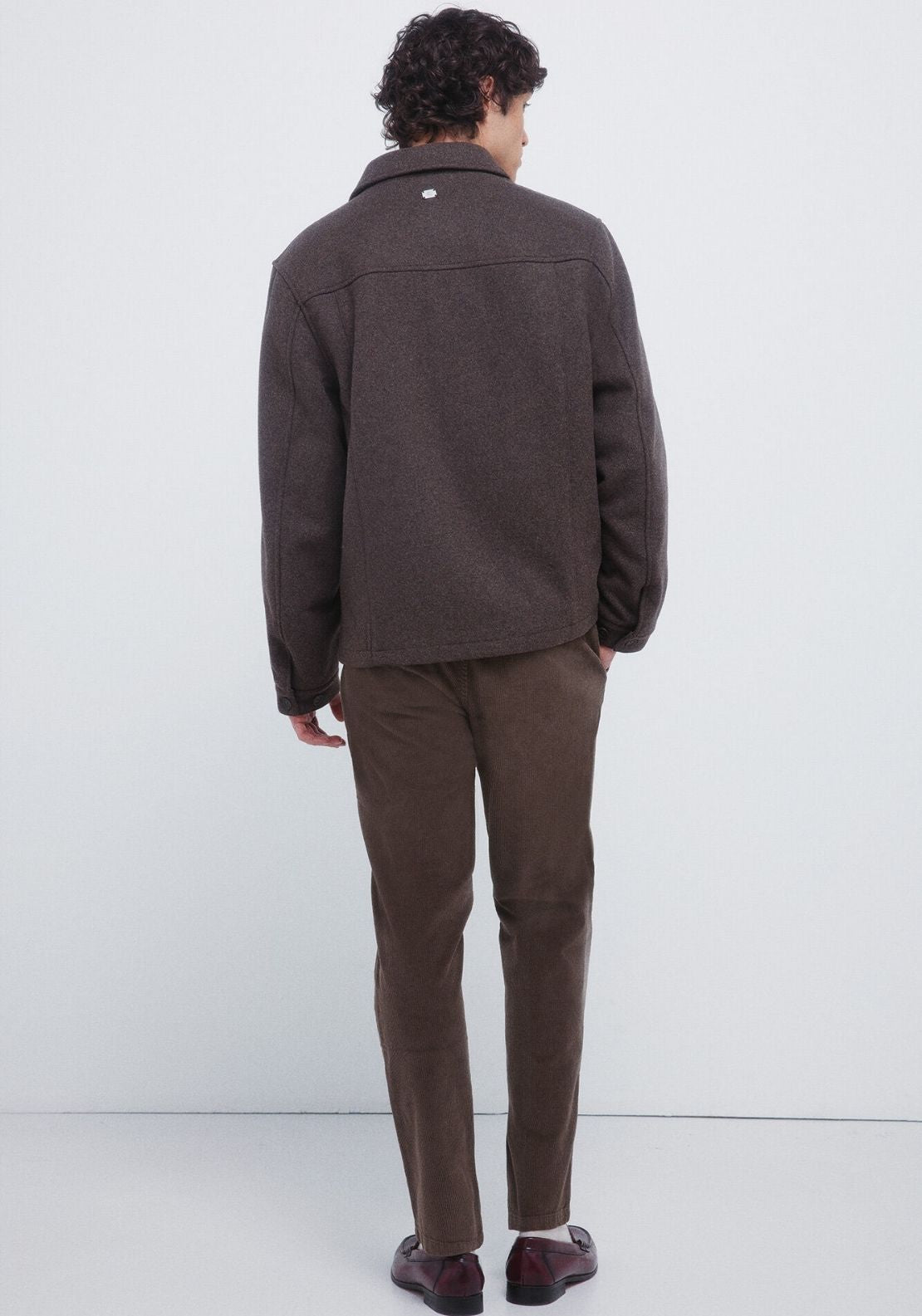 Slim Fit Corduroy Chinos - Brown
