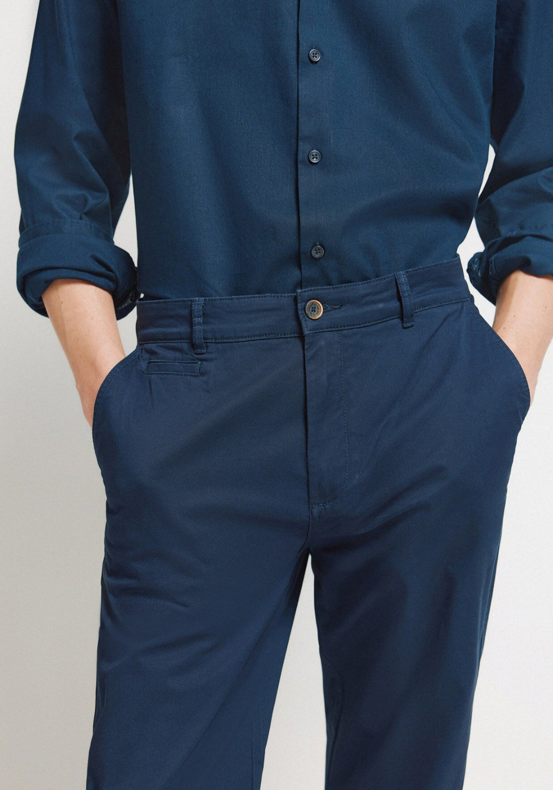 Slim Fit Chinos - Medium Blue