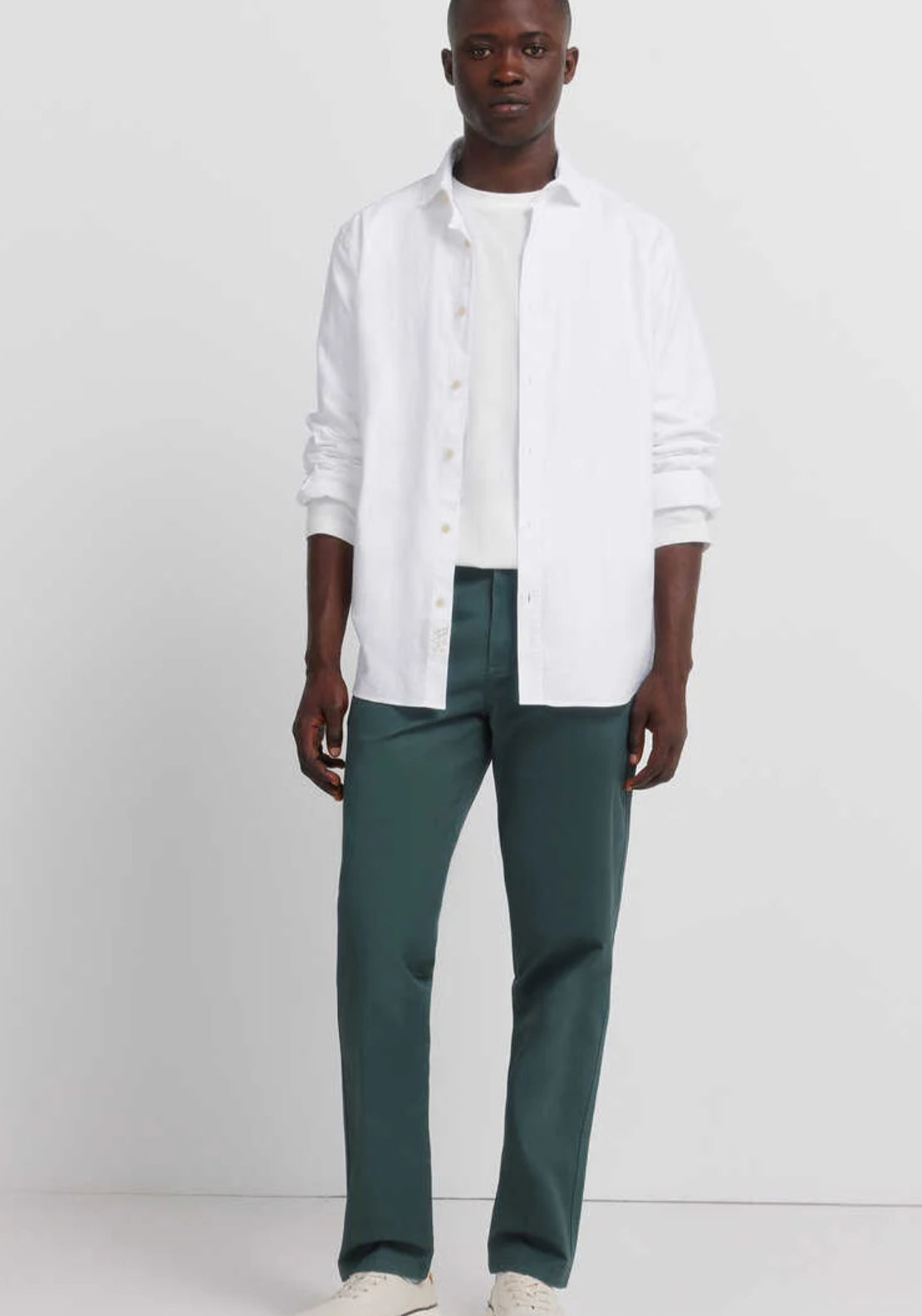 Springfield Slim Fit Cotton Chinos - Medium Blue 6 Shaws Department Stores