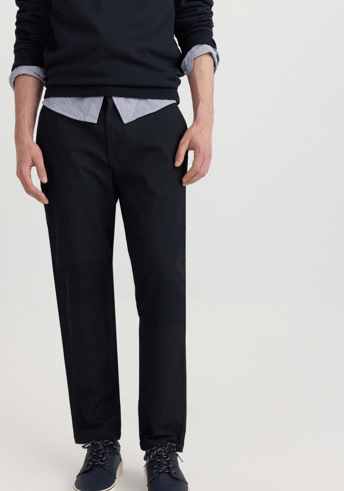 Slim Fit Structure Chino - Blue