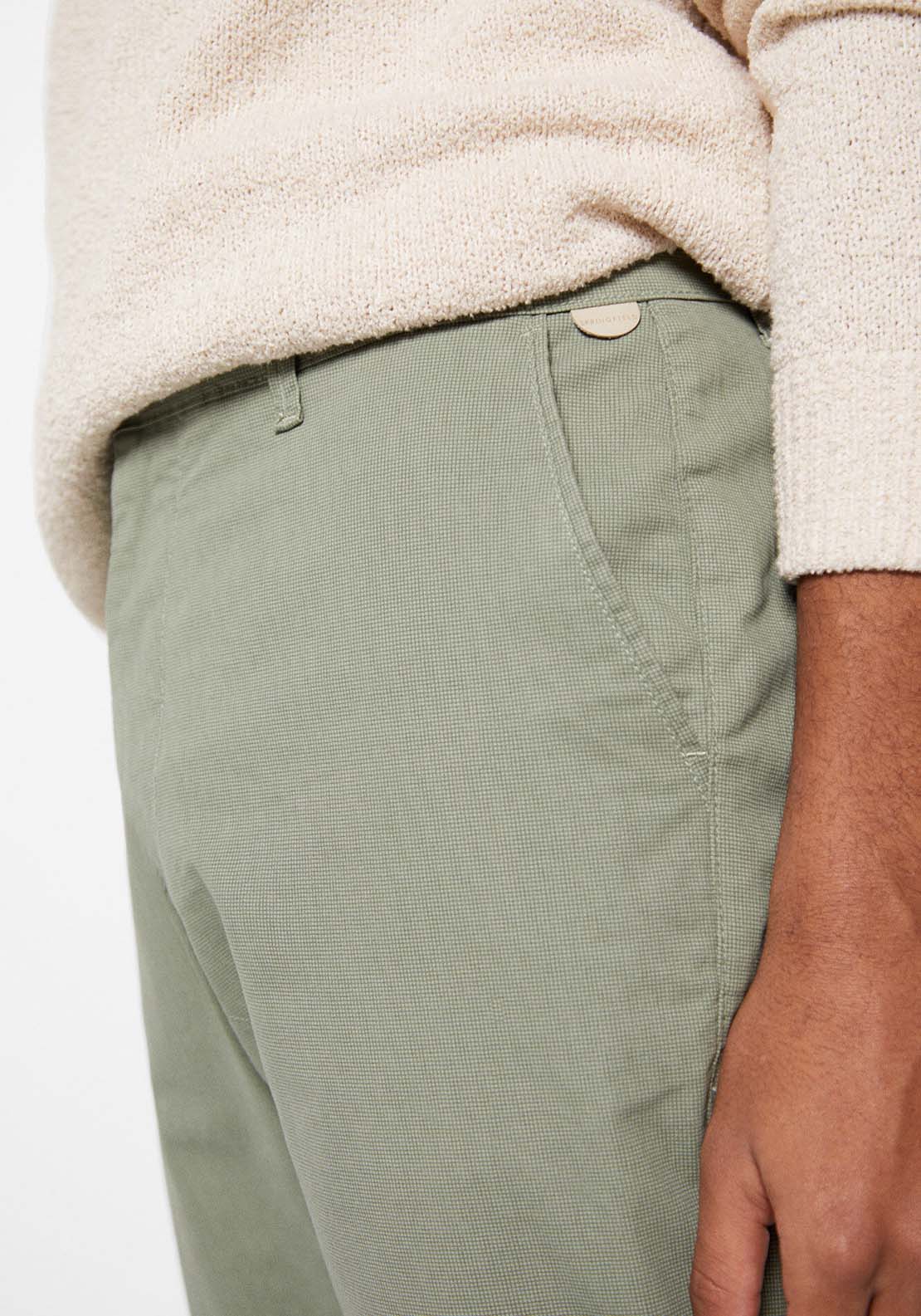 Springfield Micro-print chinos - Green 4 Shaws Department Stores