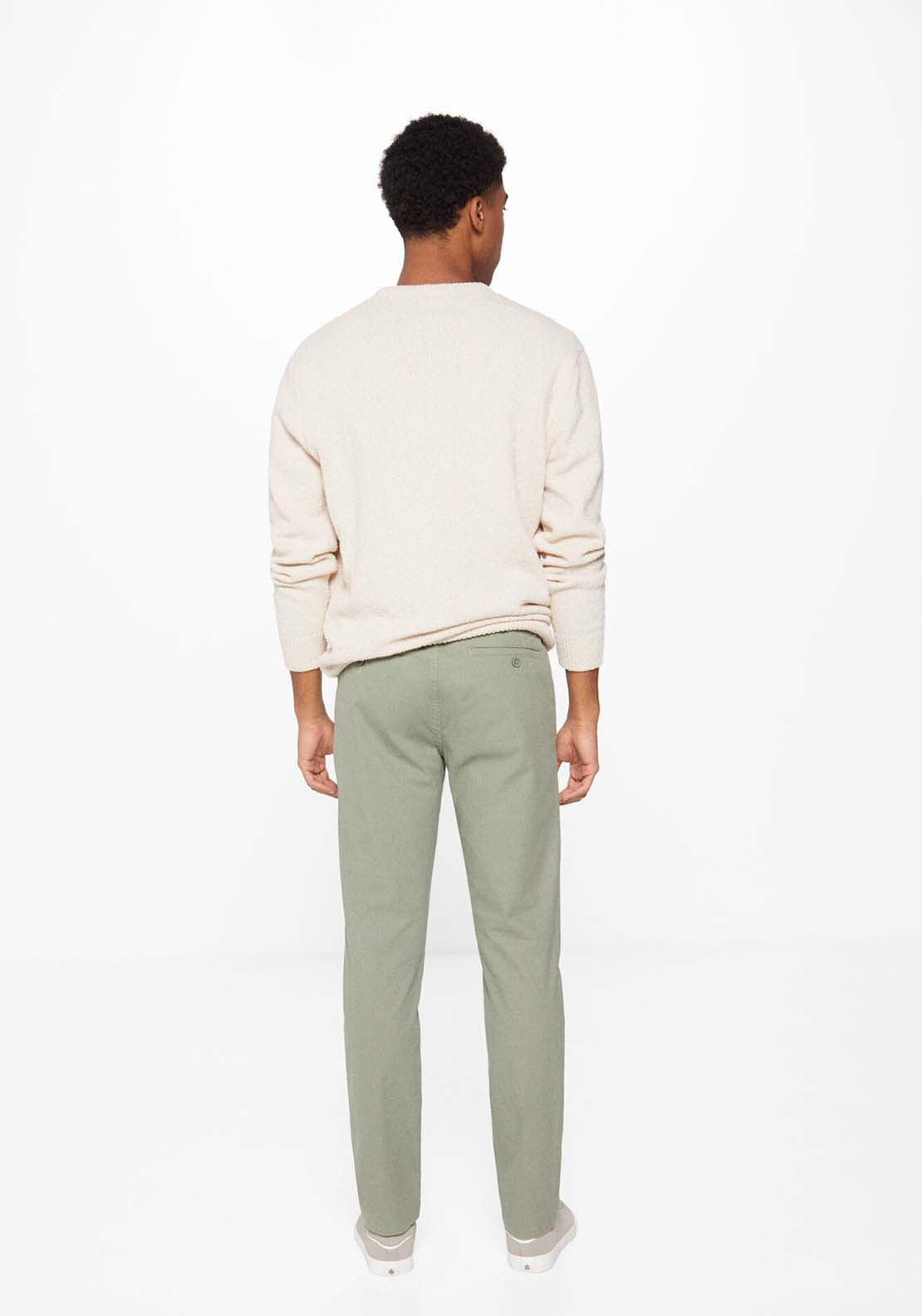 Springfield Micro-print chinos - Green 3 Shaws Department Stores