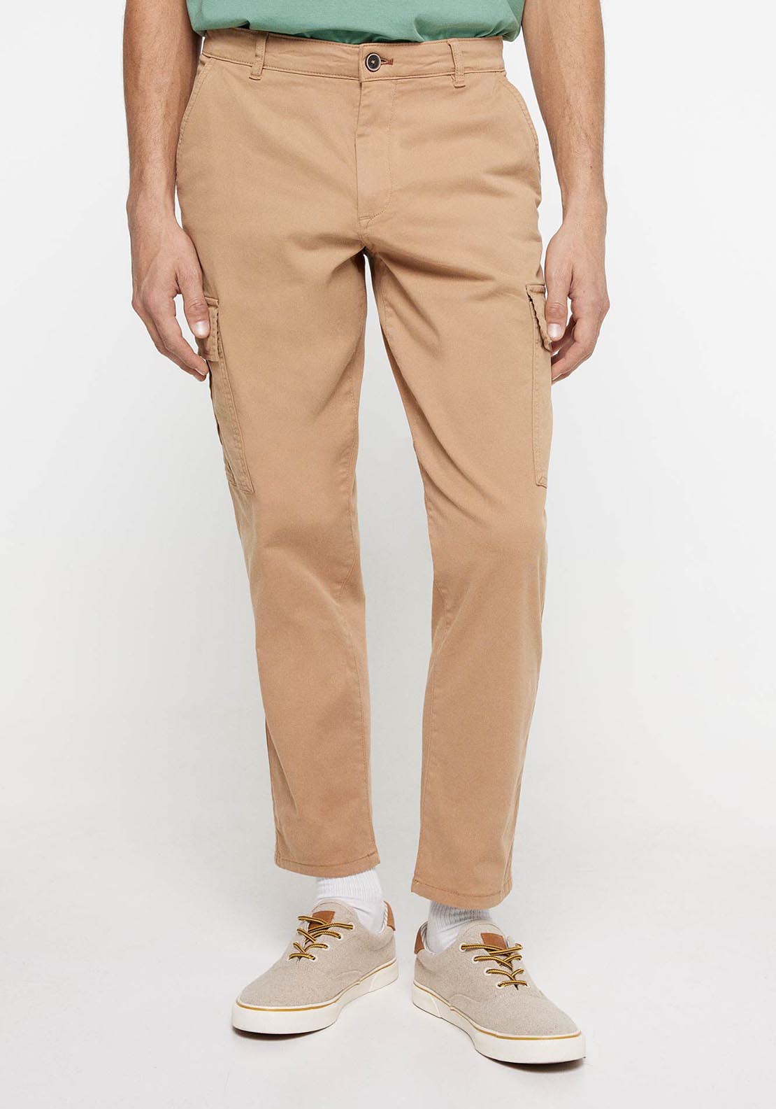 Springfield Cargo trousers - Blue / Camel 1 Shaws Department Stores