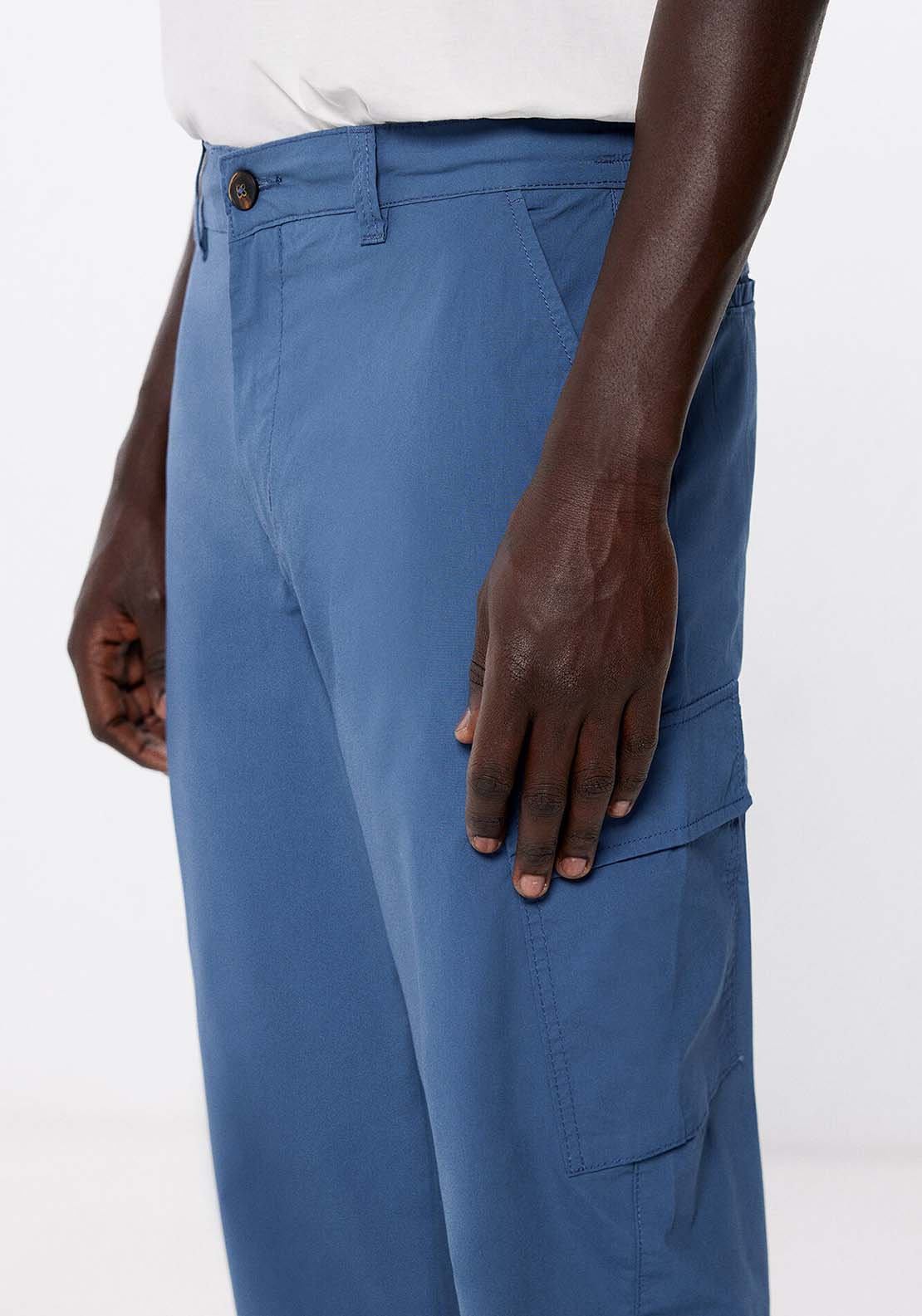 Springfield Lightweight cargo trousers - Blue 4 Shaws Department Stores