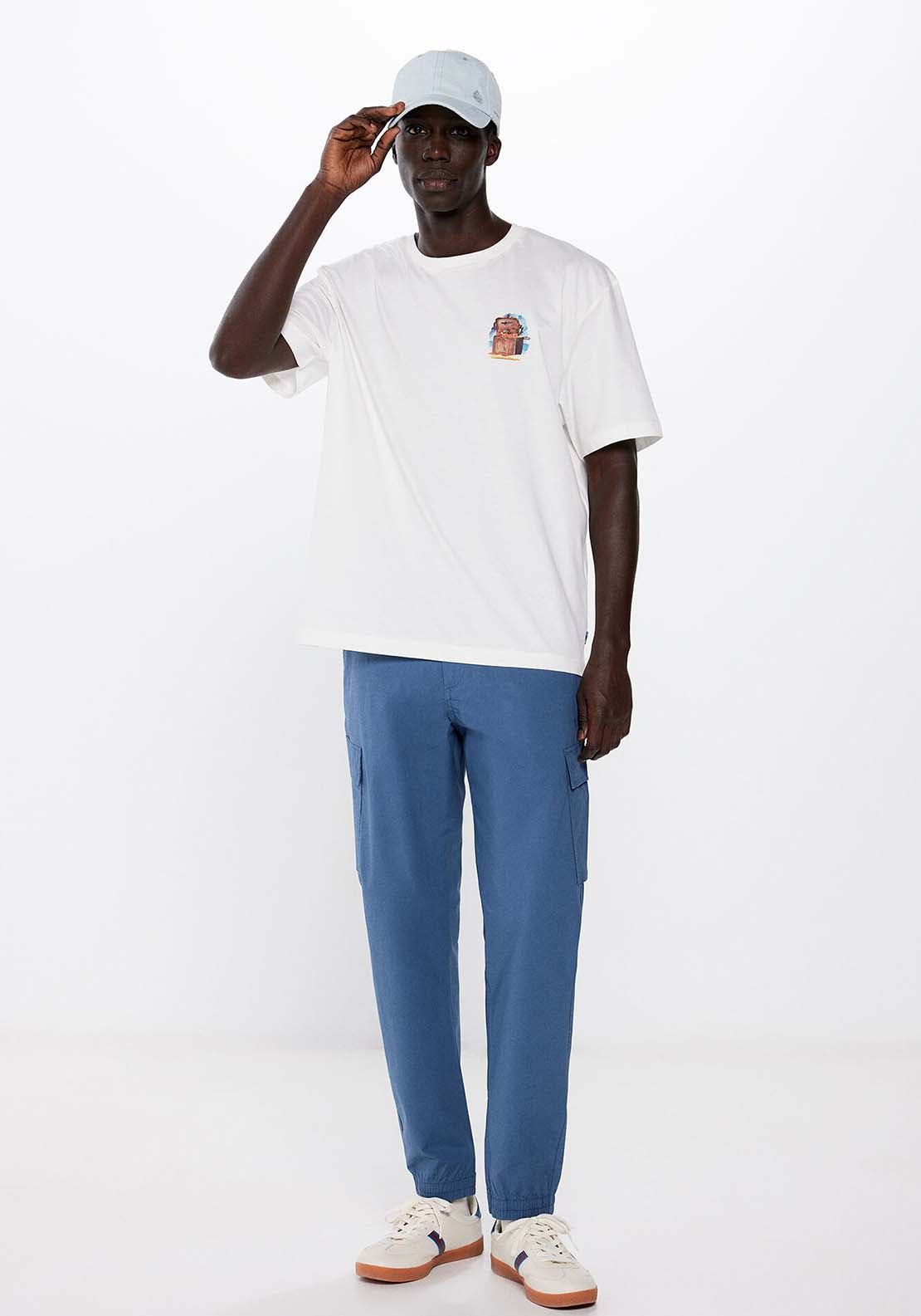 Springfield Lightweight cargo trousers - Blue 3 Shaws Department Stores