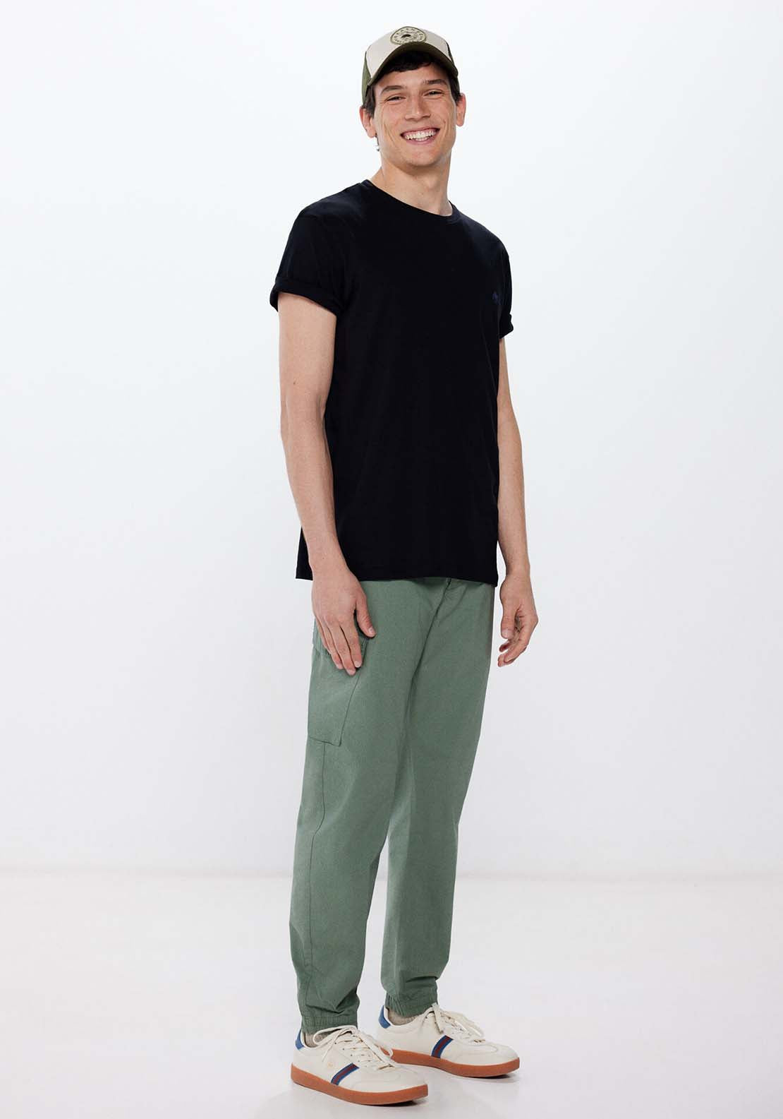 Springfield Lightweight cargo trousers - Green 2 Shaws Department Stores